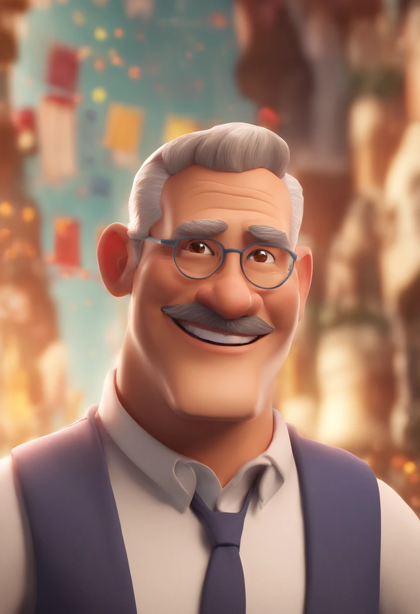 Smiling Man Illustration, sorriso insano, Homem de pele marrom com um sorriso gigante, happily smiling at the camera, sorriso atrevido, he's smiling, sorriso muito grande, Macho sorridente, foto de perfil headshot, rindo sorriso enorme, desenhando no estilo de Arte 3D, c4d, fundo de cor branco puro, estilo disney, estilo pixar render ilustracao Super Detalhe, 8k