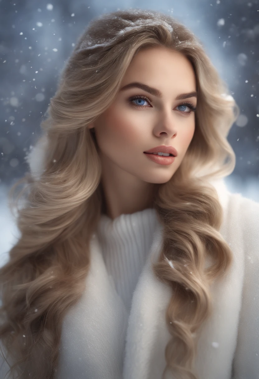 (best quality,4k,8k,highres,masterpiece:1.2),ultra-detailed,(realistic,photorealistic,photo-realistic:1.37),beautiful detailed eyes,beautiful detailed lips,extremely detailed eyes and face,longeyelashes,1girl,blonde at 25,long hair,wavy,throwing snow to the camera,illustration,sparkling snow,flawless skin,wintery background,soft sunlight,stylish winter outfit,vivid colors,happy expression,frozen breath particles,playful snowflakes,dynamic pose,captivating gaze,snowflakes in the hair,glowing cheeks,crisp air sensation,windy atmosphere