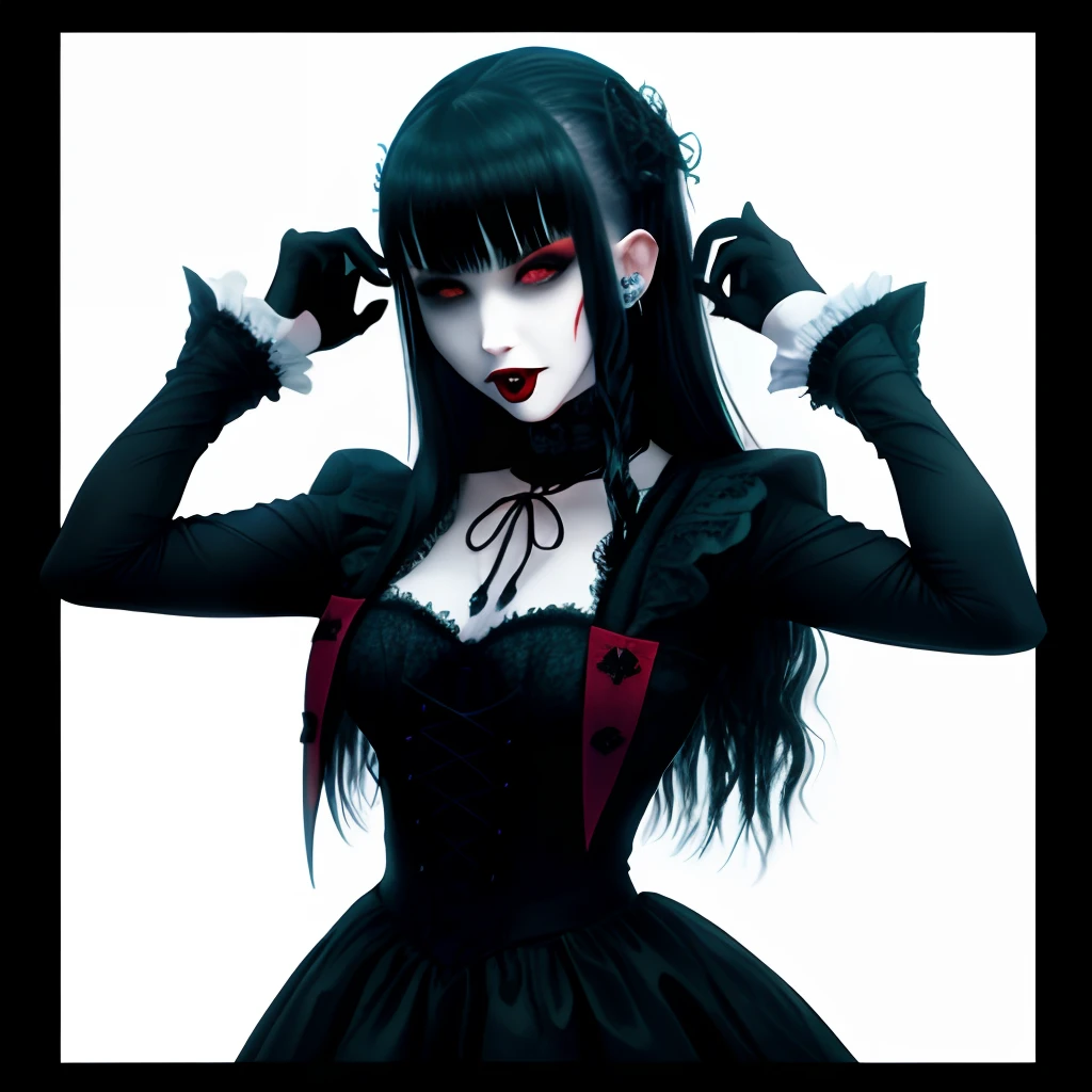 arafed woman with black makeup and black hair with black makeup, full body, epic 3 d abstract emo girl, gothic girl face, anime skull portrait woman, haunted sad expression, haunted and sad expression, portrait of a ominous girl, gothic face, creepy gothic portrait, dark illustration, dark schizophrenia portrait, scary portrait, cute face. dark fantasy, black sullen eyes