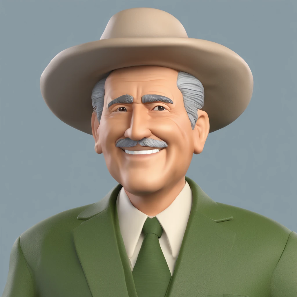the president of brazil, 3d, disney style