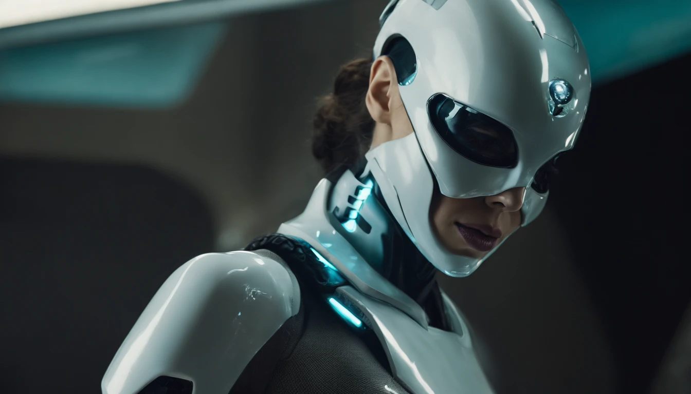 robocop feminino melhor qualidade,piece of master,detalhes intrincados,NSFW,1girl,sozinho,(corpo inteiro:1.4),(Sorriso leve),perna,fundo simples,brilhantemente,lips,android alienígena,fundo simples,alien,brain in (transparent:1.2) skull,(Organic helmet),A beautiful futuristic woman with a futuristic head,in the style of dark white and light aquamarine,translucent skin,anatomia indefinida,eccentric detail placements,Alien Worlds,intrinsecamente esculpido,Techpunk,espinha,exo-esqueleto,pele colorida,parte superior do corpo,boca fechada,seios,profundidade de campo,Ultra HD |,Foto fosca,ousado, mas gracioso,enfeites intrincados,8K resolution, Lillity metade homem metade mulher