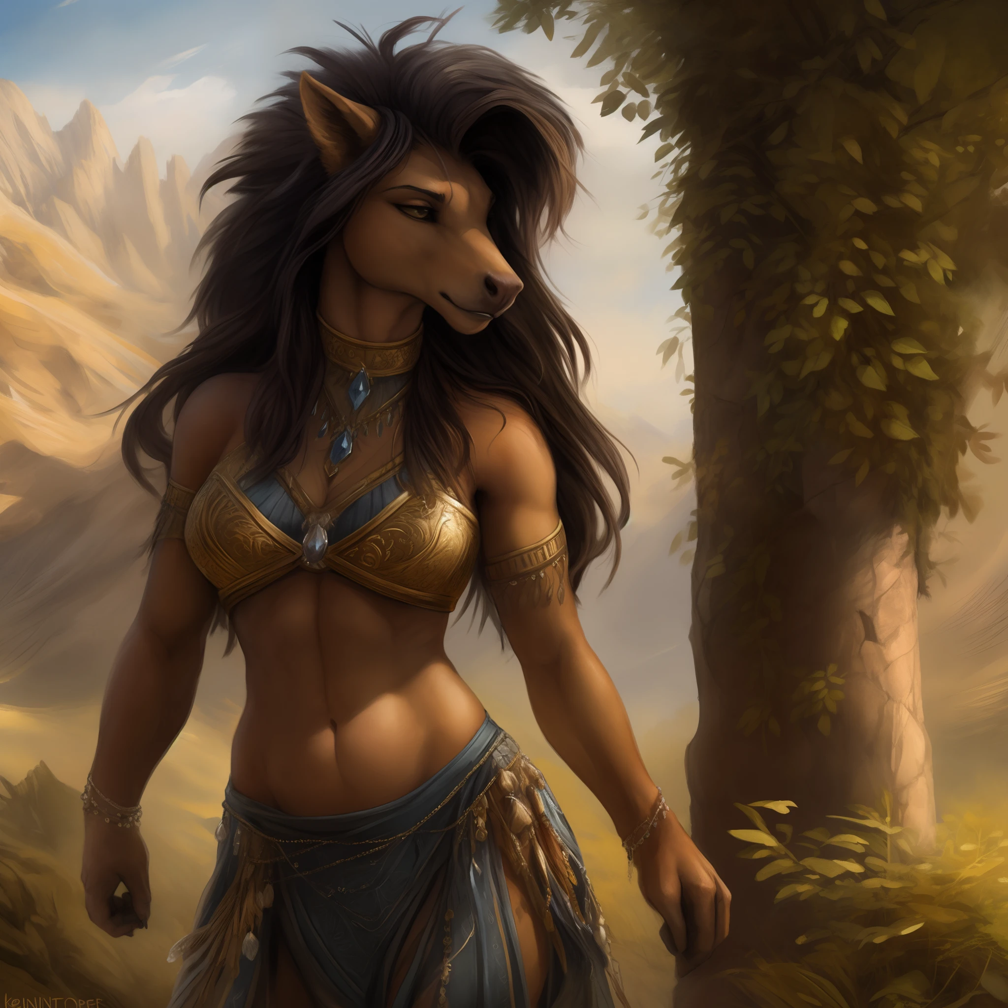 by Kenket, Ruan Jia, Chunie, Bonifasko, Extremely beautiful pony maiden, mane, nude, naked, detailed breasts, detailed vagina, , runic artifacts, epic shoulders, visible belly, super slim waistline, graceful figure, realistic anatomy, slender body, 8k image, detailed face of fantasy female pony character. furry, anthro, pony, equine, smaller breasts,
