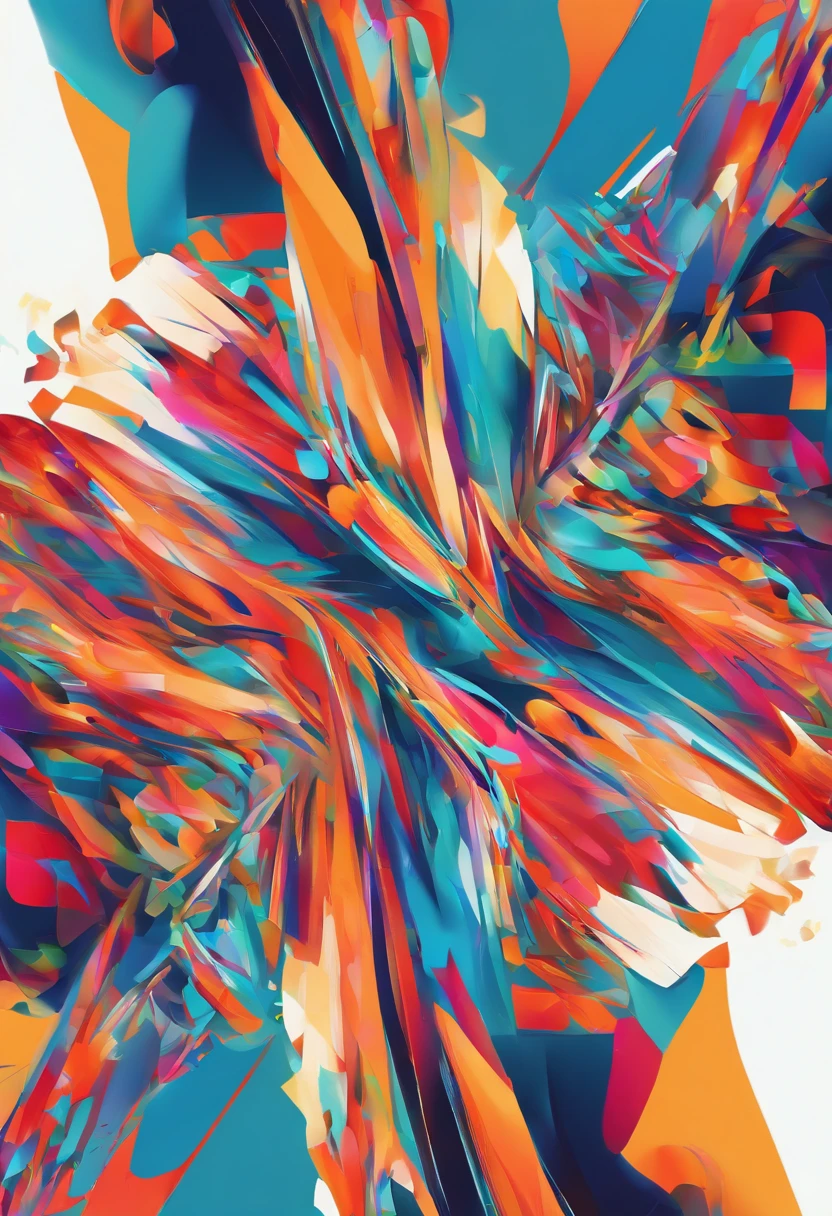 (cores vibrantes,geometrical forms,abstract patterns,movimento e fluxo,textura e camadas),(best quality,4k,8k,Altas,master part:1.2),ultra-detalhado,(Realistic,fotorrealista,photo-realistic:1.37),illustration,paleta de cores rica,lines sharp,Depth and dimension,variedade de formas e tamanhos,Fluid and dynamic composition,elementos em camadas,Transparency and opacity,gradientes coloridos,harmonious balance,Contrasting patterns,Organic and symmetrical shapes,Emphasis on texture and detail,Vivid and lively atmosphere,Playful and energetic movement,Ever-changing visual experience,jogo de luz e sombra,Abstract representation, mas coesa,arte imersiva e cativante.