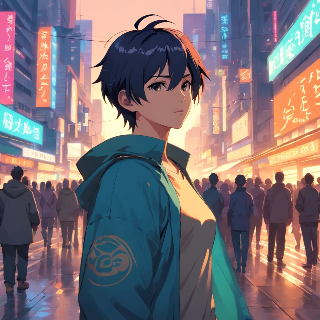 Crie a arte de um personagem humano masculino caucasiano, vestindo jaqueta de trincheira longo da cor preta, inspirado no jogo Shadowrun, Fantasy Cyberpunk Noir, cyberpunk noir, estilo bladerunner