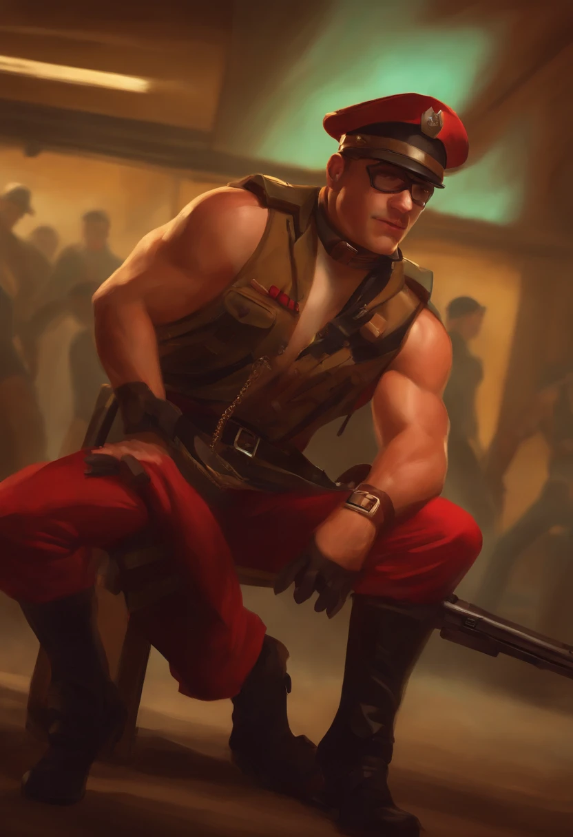 Solider from team fortress 2 but as a stripper