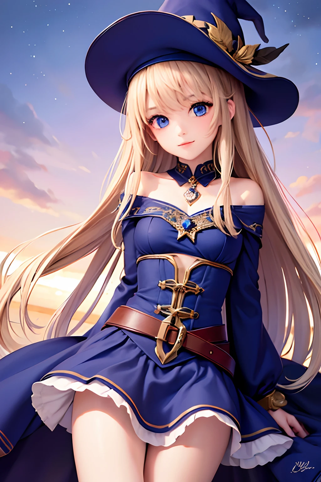 1girl, mage,hat, extremely detailed,looking at viewer(masterpiece, best quality:1.2) --auto