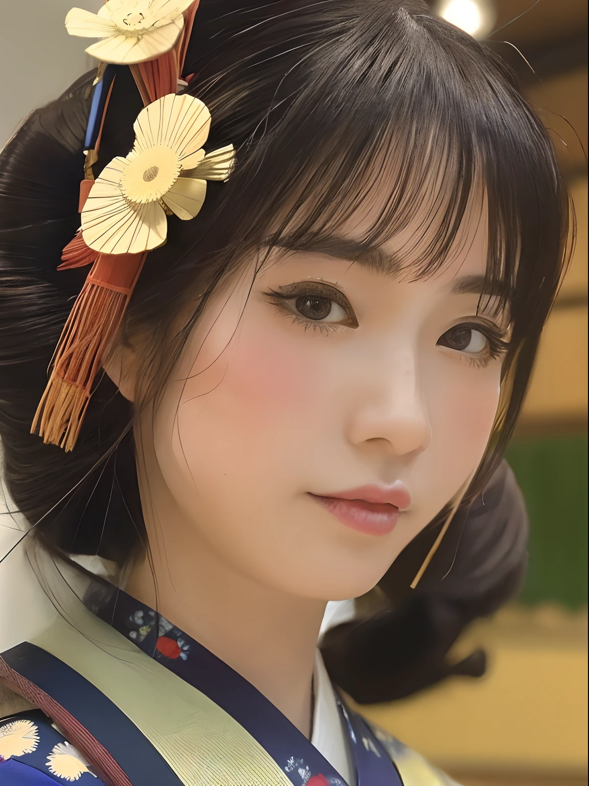 modelshoot style, (extremely detailed CG unity 8k wallpaper), full shot body photo of the most beautiful artwork in the world, looking at the viewer, (Japanese geisha), delicate silk clothes, Japanese silk kimono, magic, a Japanese village with Japanese details in the background, hdr, photorealistic painting by Ed Blinkey, Atey Ghailan, Studio Ghibli, by Jeremy Mann, Greg Manchess, Antonio Moro, trending on ArtStation, trending on CGSociety, Intricate, High Detail, Sharp focus, dramatic, photorealistic painting art by midjourney and greg rutkowski
