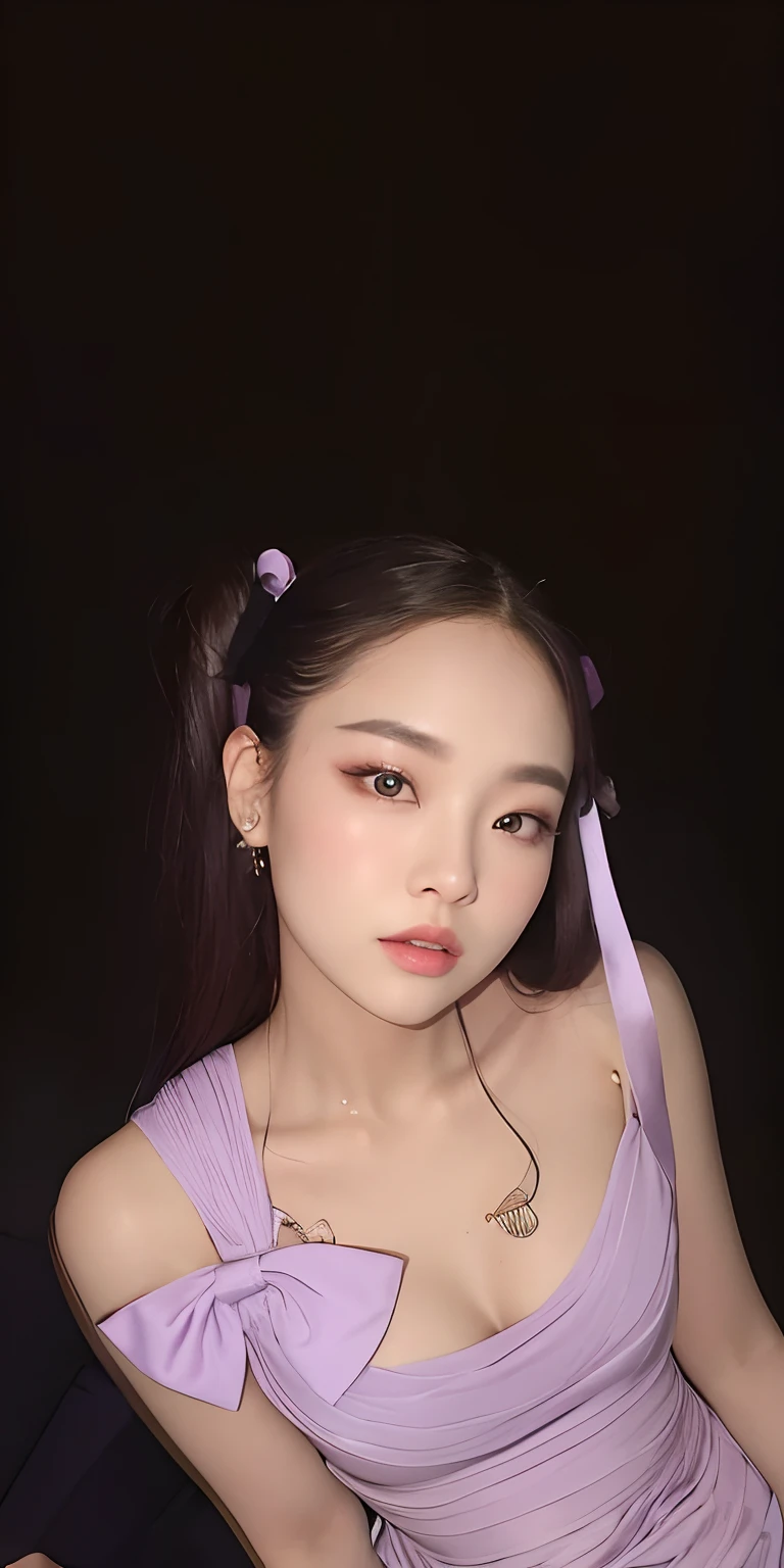 Best quality, masterpiece, ultra high res, (photorealistic:1.4), raw photo,1girl, solo, realistic, lips, looking at viewer, teeth, long hair, parted lips, nose, upper body, brown hair, simple background, brown eyes, black dress,