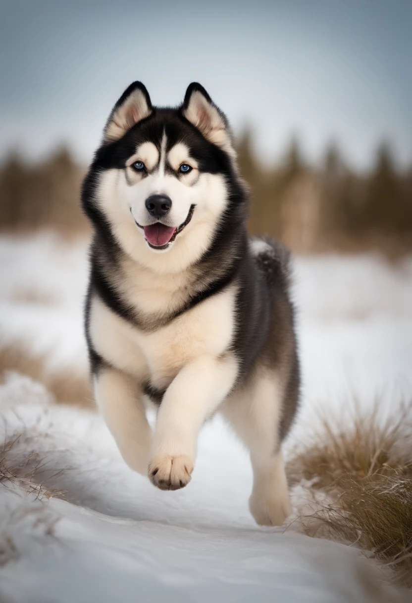 “Create an image that features an Alaskan Malamute with long, thick fur, round eyes, a youthful puppy-like face, a slightly overweight body, and light gray and white fur.The image is 8K Must be captured using a high quality Canon camera.'' Resolution depicting a Malamute running through a snow-covered meadow on a sunny day.
Make sure your images don't have deformities, low quality, thin bodies, short fur, sitting positions, multiple dogs, or incomplete depictions of full bodies. ”