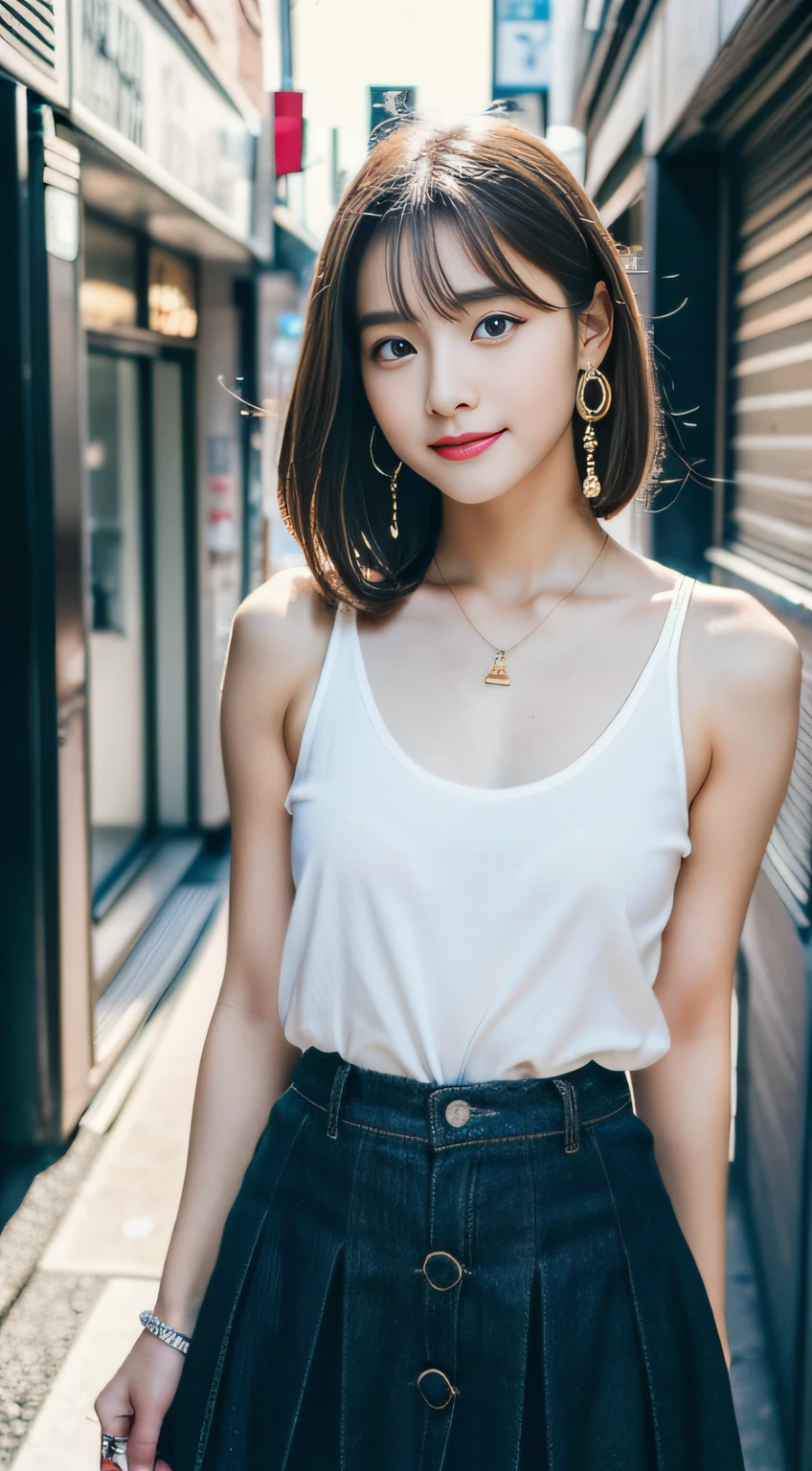 (((32K,very high res, high detailing, highly accurate,Maiden 1：1.5))),Raw photo & realistic atmosphere,beautiful dark blue eyes,Detailed mouth,Glossy lips,Detailed eyebrows,Soft white skin that shines with every detail,,Eyes drawn in detail、Very beautiful eyes with azure eyes,Detailed lips、Very beautiful face,Very well-formed face、Lifelike face,shiny beautiful lips,Beautiful eyebrows,Infinite reality,Best design,（Insanely cute Japan 16-year-old high school girl,,Beautifully shaped breasts,Very cute beautiful girl,Little Girl,Healthy body,Outstanding style：1.5）,Best Natural Makeup,Japanese ido,Korean Idols,Young sensual idol,Moist eyes,Dark Beautiful Deep Eyes,Beautiful butt,beauty legs,,camel's foot,：1.3),超A high resolution、,Natural and realistic face,Back lighting,Pure eyes are too cute,(((photorealisim,Photograph the whole body))),,Reality Live Action,（Fashionable earrings,,a necklace,A bracelet,gyuru,Glossy nail art,American Street Winter Fashion,outer,Unique skirt,Leather shoes,Calm and fashionable girl,light brown hair,short-hair,独奏,Lori,little smiling,full body Esbian,Show full-body fashion,Sit up,Show me your leather shoes, Only beauty young cute 15 year old girl,15-year-old girl with beauty and charisma,Teenage fashion magazine shoot,K-POP hobbyist,Fashion that seems to be in Koreatown,Revealing clothing：1.7）,Shin-Okubo's Koreatown
