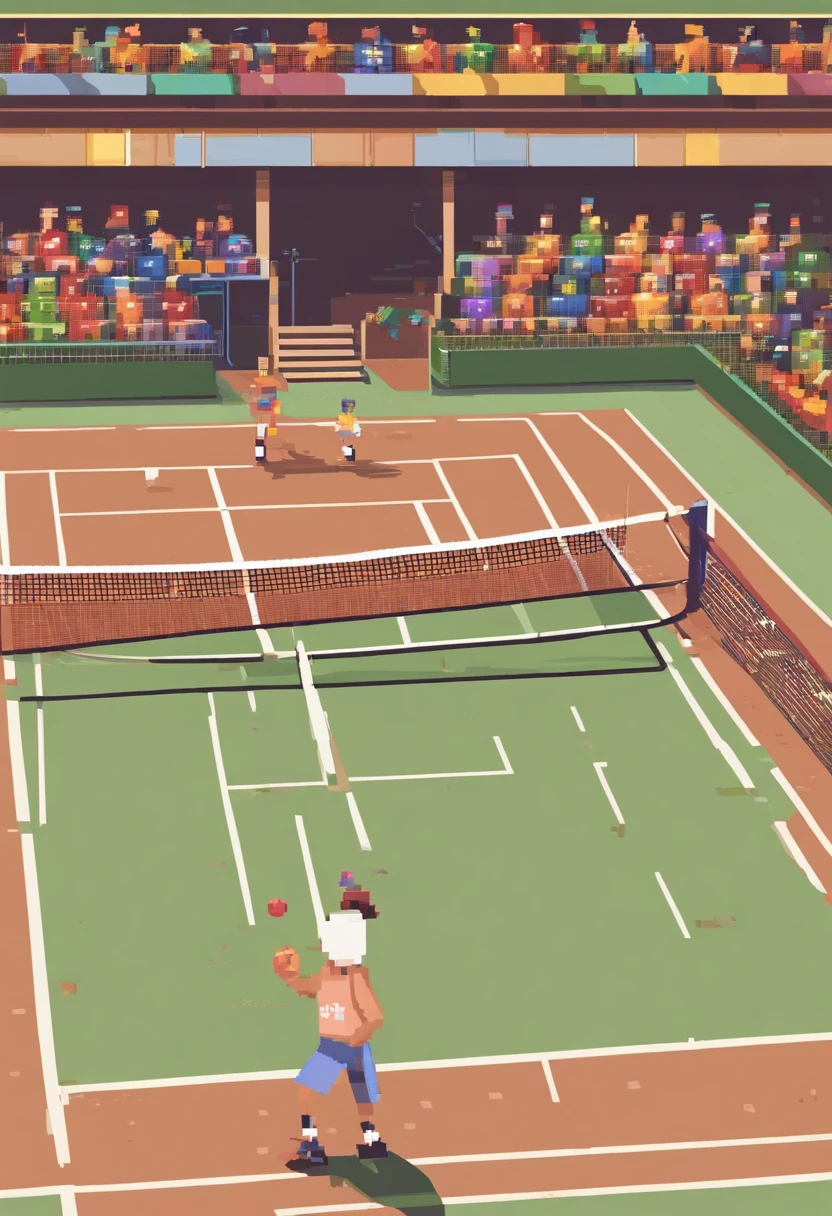 1 jovem, loiro, jogando Pickleball, usando camisa com escrita Slice Sports no peito