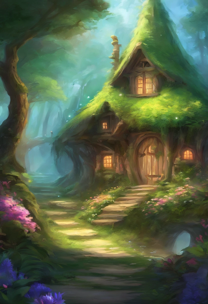 Forest Hut Fantasy Magic Spring