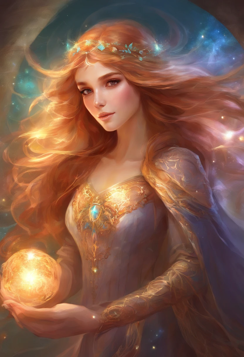 Wizard, Girl, Light Chestnut Hair, Short, Beautiful, Fragile