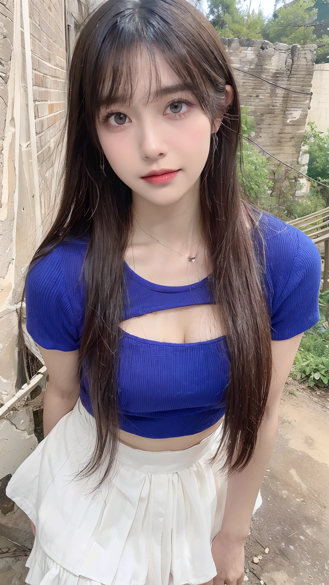 Top quality, Masterpiece, 超高分辨率, (Realistic, : 1.4), Original photo, (True skin texture: 1.3), (filmgrain: 1.3), in a panoramic view, Portrait, Very wide lens, Narrow waist, cowboy lens, (bangs, Inconspicuous, Cold light,) Night, Close-up, Tears, Short hair, neck long, ears sticking out, bangs, Big eyes, Brightly Colored Eyes, In the house, Dust, Tindall effect, (Facial expression), Sitting, (hitting a wall), Crying, Frowning, (Looking down), Nervousness, Tears, smiling happily
one girl, eyes and face with beautiful details, White jabot, pink dark V, Brown eyes,