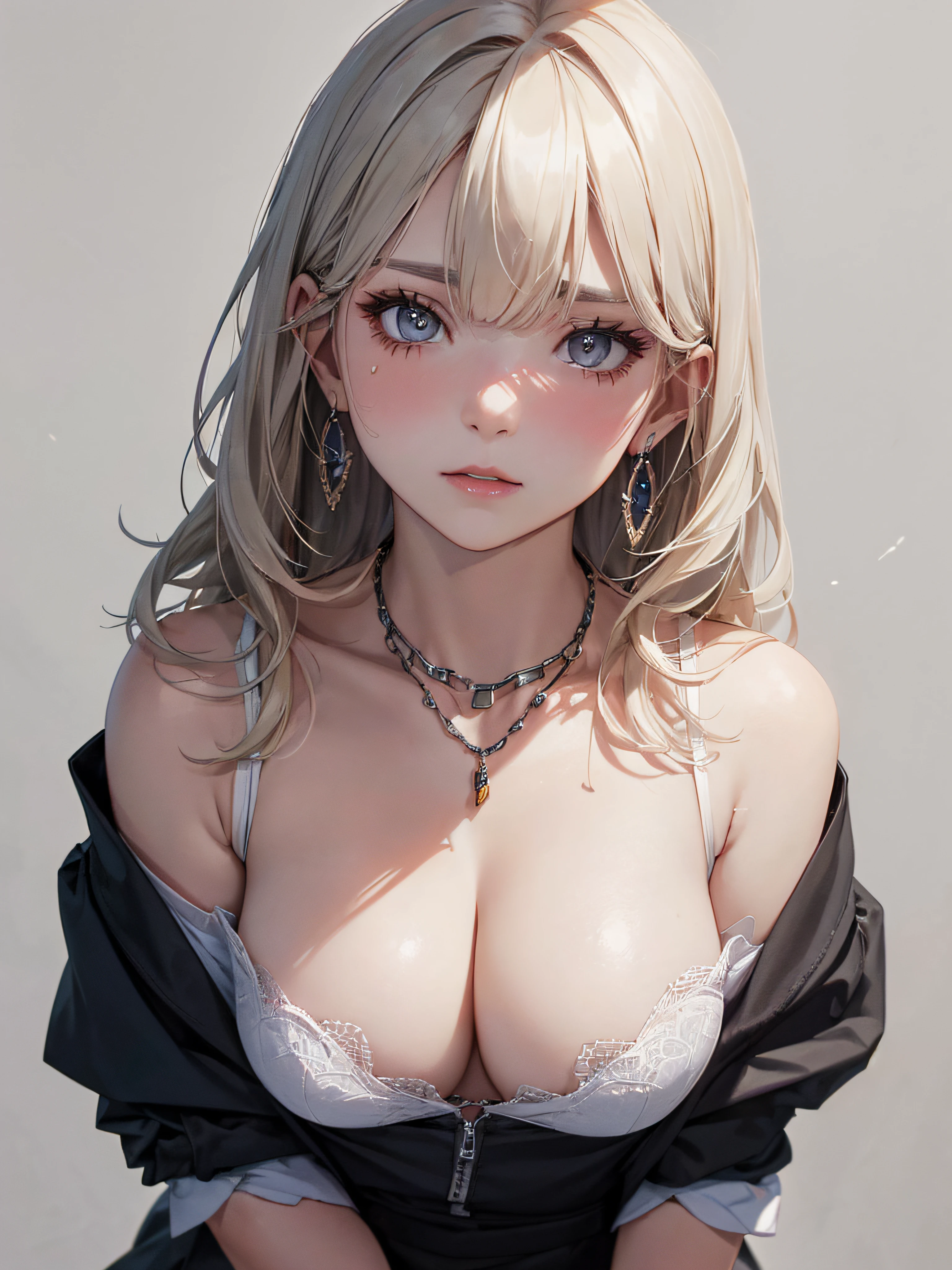 (masutepiece: 1.3), (max resolution: 1.2), (Ultra HDTV: 1.2), cinematric light, 8K resolution, Detailed eyes and skin, detailed facial features, , (Sharp Focus: 1.2), (Focus on Face:1.2),Perfect Style, Beautiful face, acurate, Anatomically correct, Highly detailed face and skin texture, Detailed eyes, Double eyelids, Thin eyebrows, Glitter Eyeliner: 1 Natural cheeks, Glossy skin, Fair skin: 1.2, (Glossy lips: 1.4),、 (Shy look: 1.2),Highly detailed facial and skin texture, Detailed eyes, Double eyelids, Natural cheeks, , shiny lips: 1.4,Exposed cleavage、(A large amount of sperm in the chest:1.4)(Large amount of sperm in the thighs:1.2)、 Full body like、dismay、red blush、(embarrassed from:2.0)、glares、 shiny little necklace and earrings, shiny lips: 1.4, humiliated、impatience、dismay、(Frightened:1.8)、glares、Soft breasts、cleavage of the breast、Sperm taken、hiding chest with hands、hide crotch with hands、lift up one's skirt、red blush、embarrassed from、I see underwear、Open knees、open one's legs、Masturbation behavior、Disheveled clothes、Dressing、White blouses、Stockings、Wearing sweat、Neat and clean woman,22 years old, 1 persons、(Dark blue suit: 1.8),(tight skirts:1.8)、Masturbation behavior、sexual excitement、pony-tail hair, bangs flowing diagonally,、a blond、White-silver hair、Brown hair、Blue-gray eyes、 natta、a bed、hotels room、