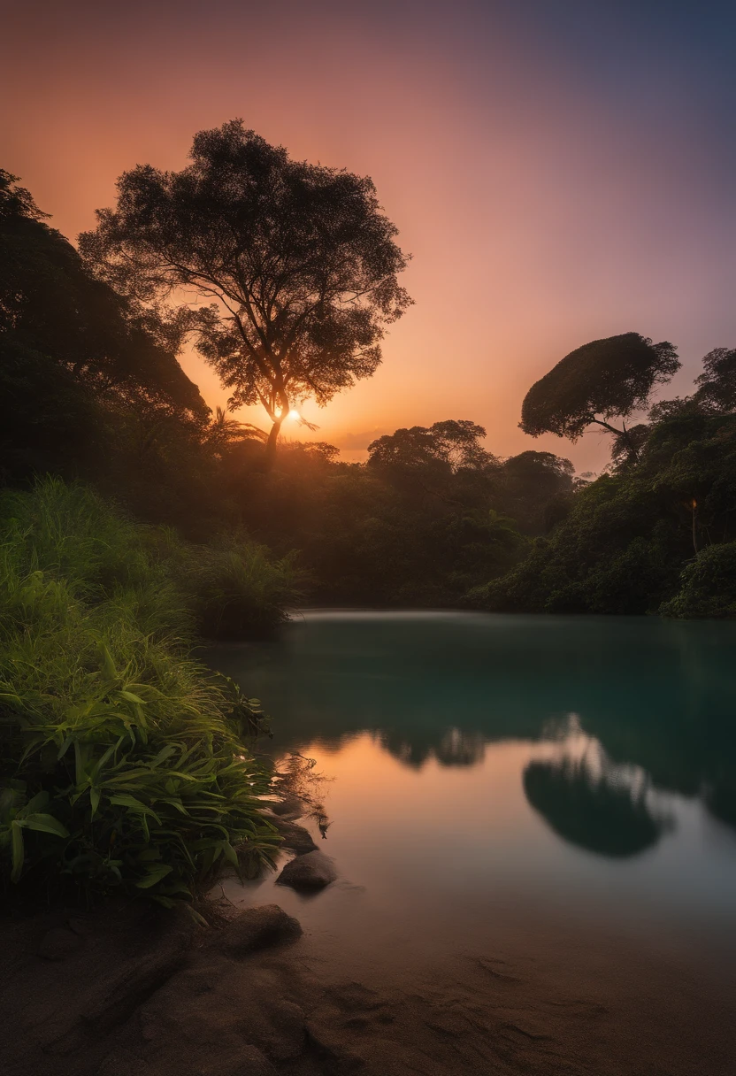 Amanecer impresionante en una isla de Bali, fotorealismo hiperrealista, altamente detallado, 16K resolution. Medio: digital photography. Estilo: inspirado en las obras de Steve McCurry, Vibrant colors and balanced composition. luci: luz natural del amanecer, Warm and soft tones. Colores: paleta de colores del amanecer, con tonos naranjas, rosas y azules suaves. compositing: Cámara Canon EOS 5D Mark IV, lente EF 24-70mm f/2.8L II USM, foco nítido, gran angular, profundidad de campo media, Long exposure to capture the smooth movement of water, f/11, ISO 100, shutter speed 1/30. --ar 16:9 --v 5.1 --style raw --q 2 --s 750