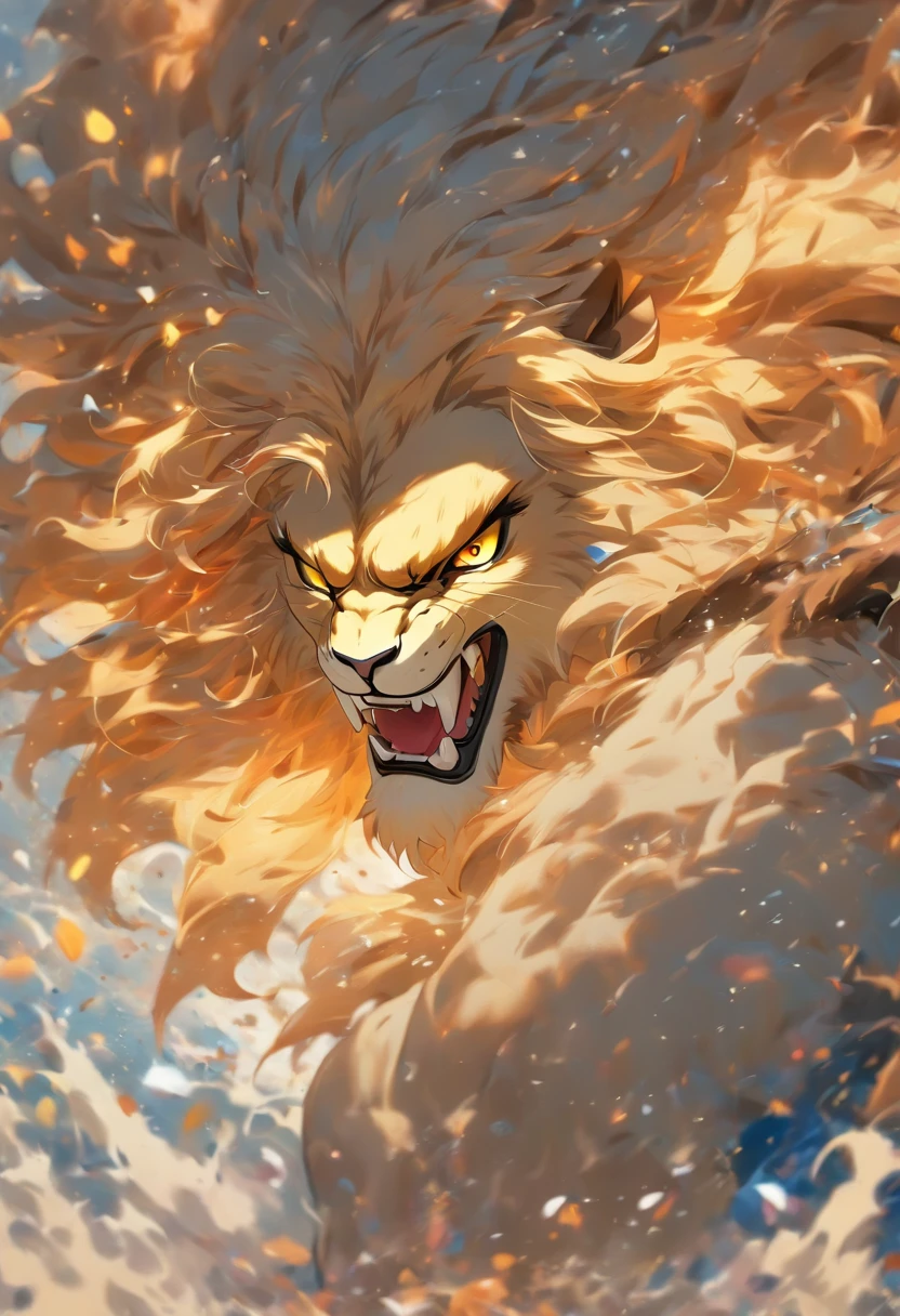 splashart, Lion's head, Well detailed mane ((white backgrounid)), piercingeyes, epic instagram, art  stations, Color Paint Splash Style+, contour lines, hyperdetailed intricately detailed, Unreal Engine, magnifica, intricate detailes, Splash Screen, Complementary color scheme, Realistic concept art, 8K分辨率, Masterpiece of deviance, an oil painting, heavy brushstrokes, Ink Drop, Splash gear