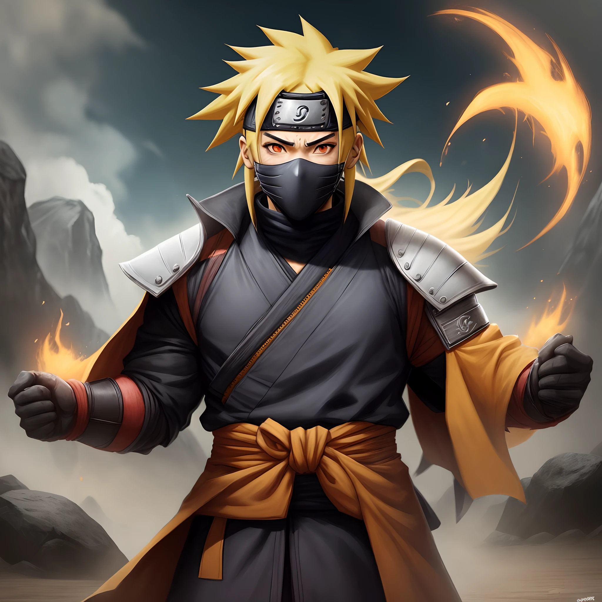 Naruto com roupa do sub zero