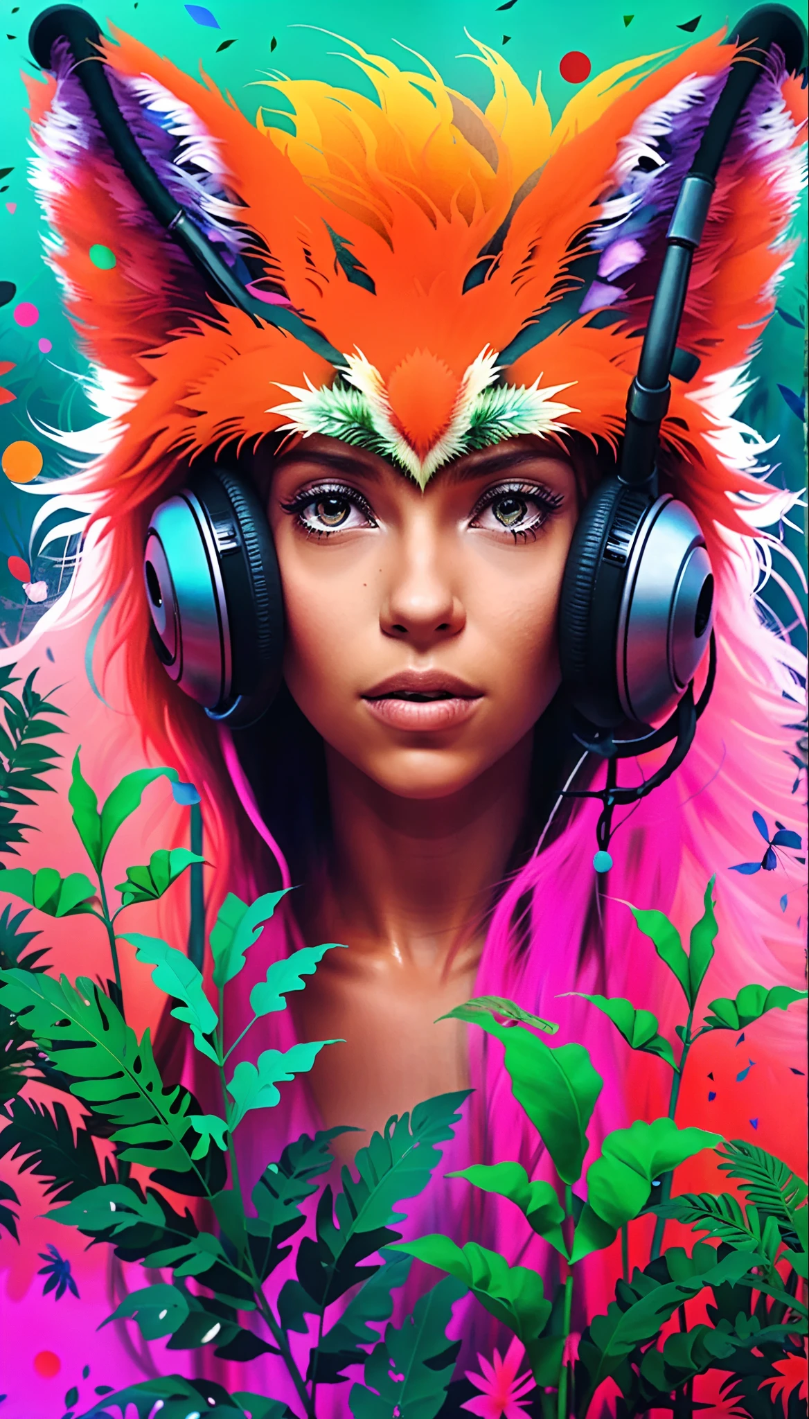 Sala de estar com vista para uma montanha e uma floresta, mountainous jungle setting, jungle setting, Como uma cena de Blade Runner, magical ambiance, pintura escura ultrarrealista, em um ambiente de selva, pleasant environment, floresta nublada, Selva bonita, ambiente mal-humorado, Selva exuberante, Inside an alien jungle, Plantas e selva, montanhas da floresta tropical, ambiente relaxante