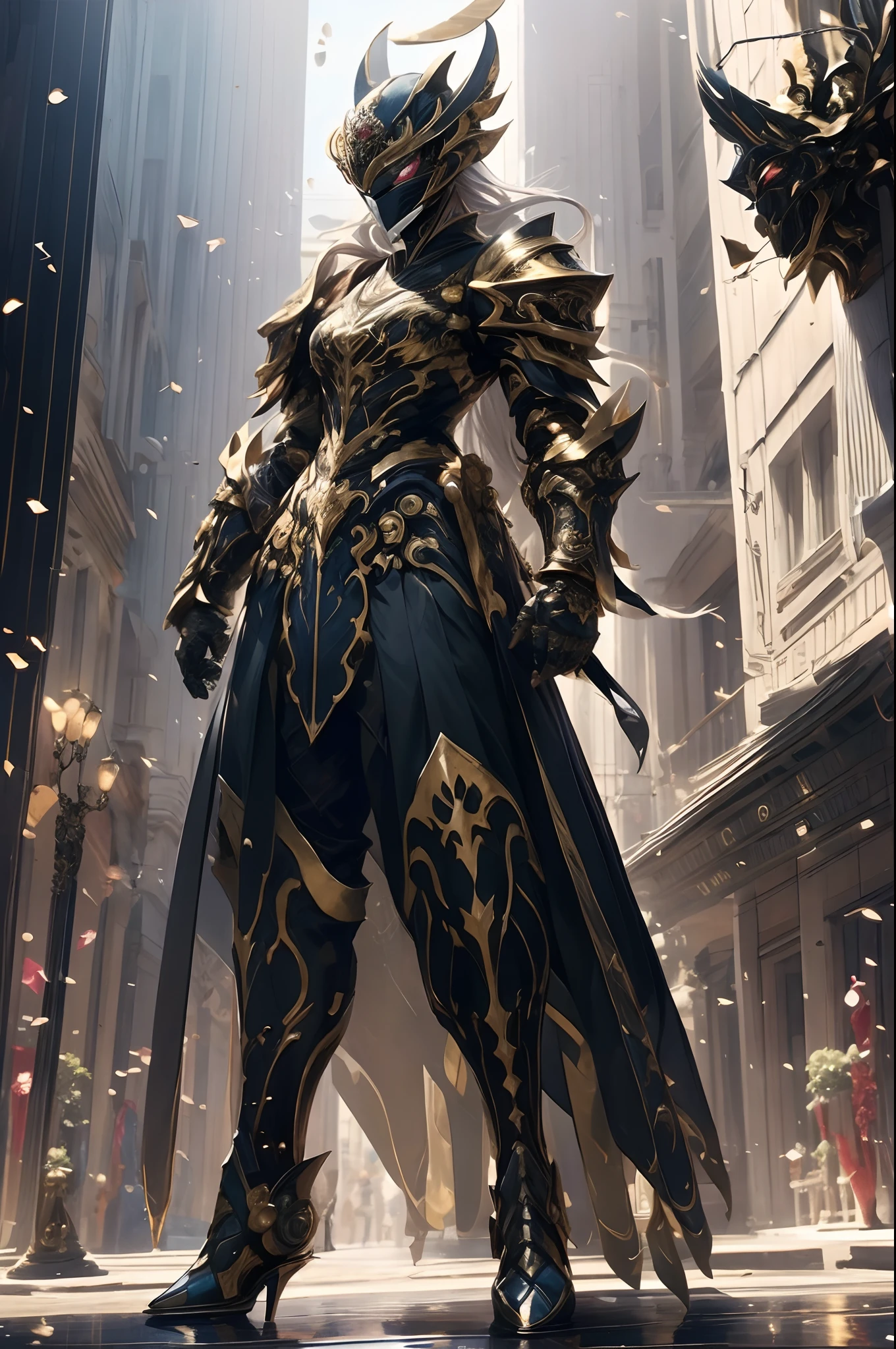 Vibrant colors、Best Quality, master piece、aesthetics、The body is unknown、Mysterious、Official art、Masquerade、Strange thieves、Elegance、Masks that cover most of the face、Colorful and detailed mask decoration、Elegance、Elegance、Gorgeous、refinement、detailed environment, (Best Quality, Ultra-detailed, Realistic:1.37)、gorgeous dress、jewely、Dynamism、thirds rule、Perfect Angle、perfect-composition。full body Esbian