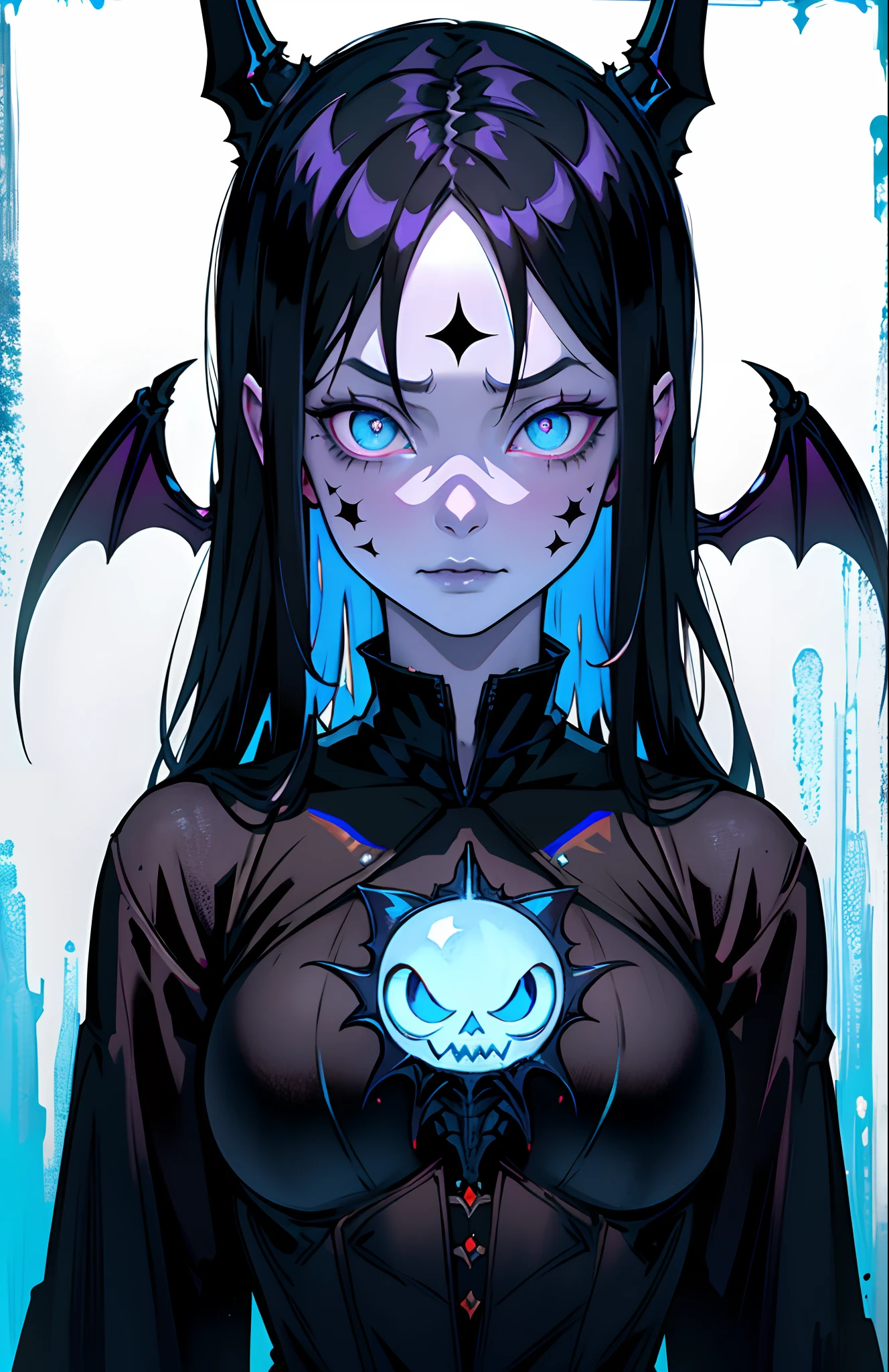 pixel AI art，the bats，borgar，blue color eyes，halloween，Pumpkin head，dreamlikeart All-Seeing Eye by H.R. Giger, Junji Ito, Greg Rutkowski, WLOP details paint Wednesday Addams，Highly detailed painting by Ray Donley, 8k，royal painting，动态照明，colored lighting，，8k, 4k，(highr:1.1)，The best quality;