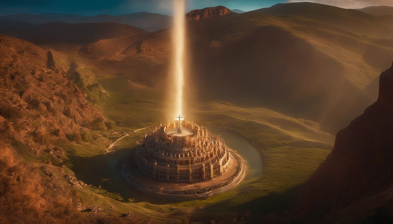 El reinado de Cristo en la tierra, Brilla, realista, 8k, kinematics