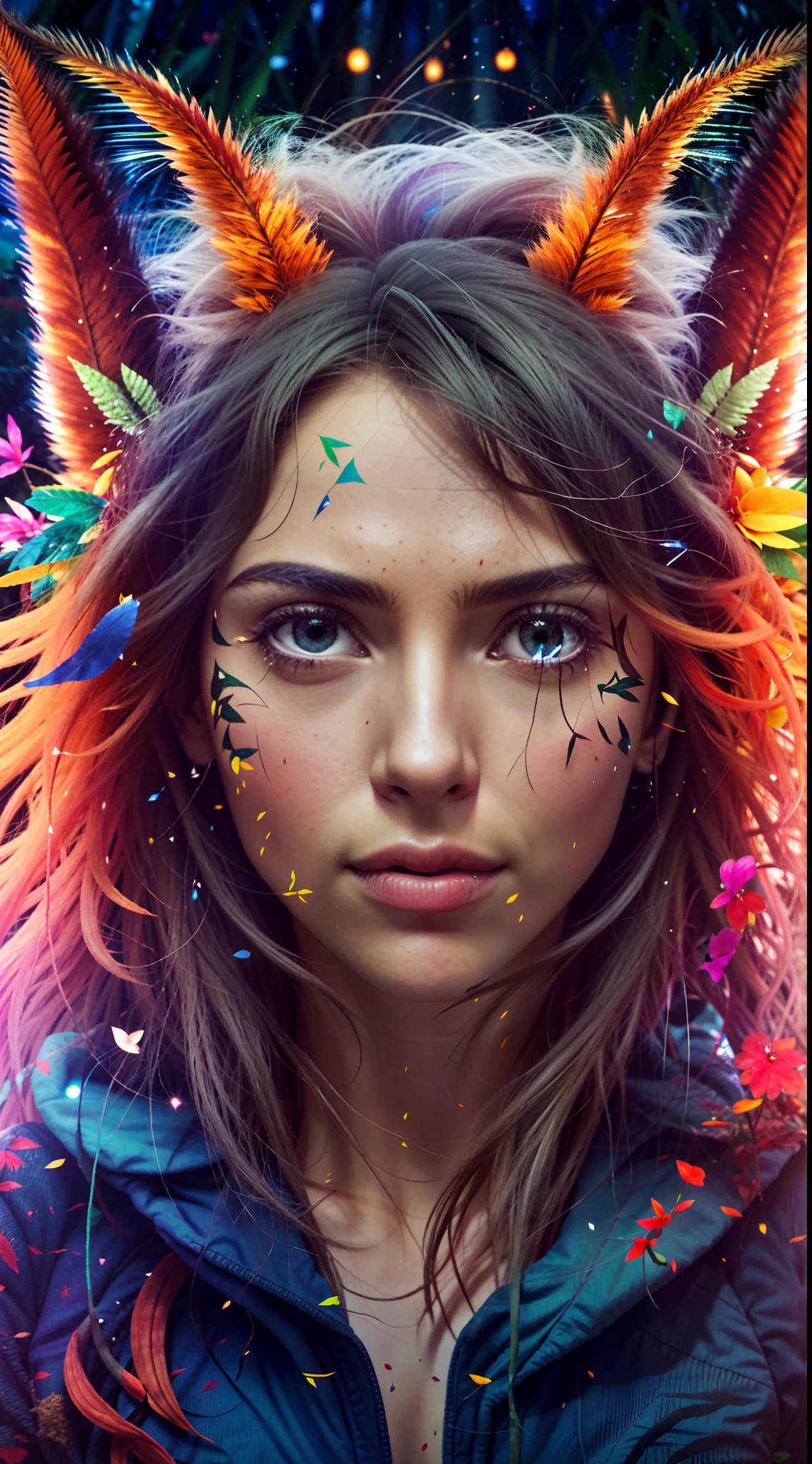 Sala de estar com vista para uma montanha e uma floresta, mountainous jungle setting, jungle setting, Como uma cena de Blade Runner, magical ambiance, pintura escura ultrarrealista, em um ambiente de selva, pleasant environment, floresta nublada, Selva bonita, ambiente mal-humorado, Selva exuberante, Inside an alien jungle, Plantas e selva, montanhas da floresta tropical, ambiente relaxante