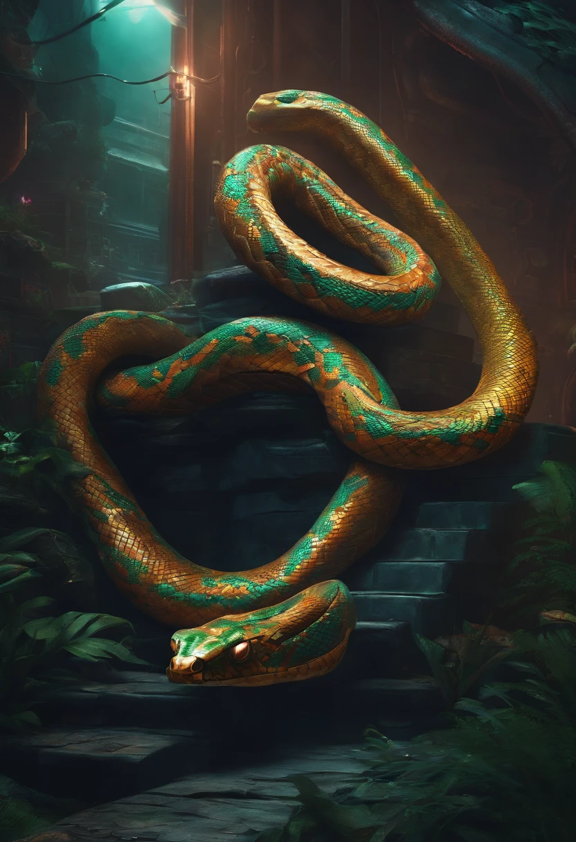 Robotic Snake, Estilo cyberpunk, del futuro