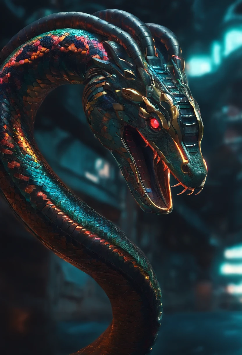 Robotic Snake, Estilo cyberpunk, del futuro