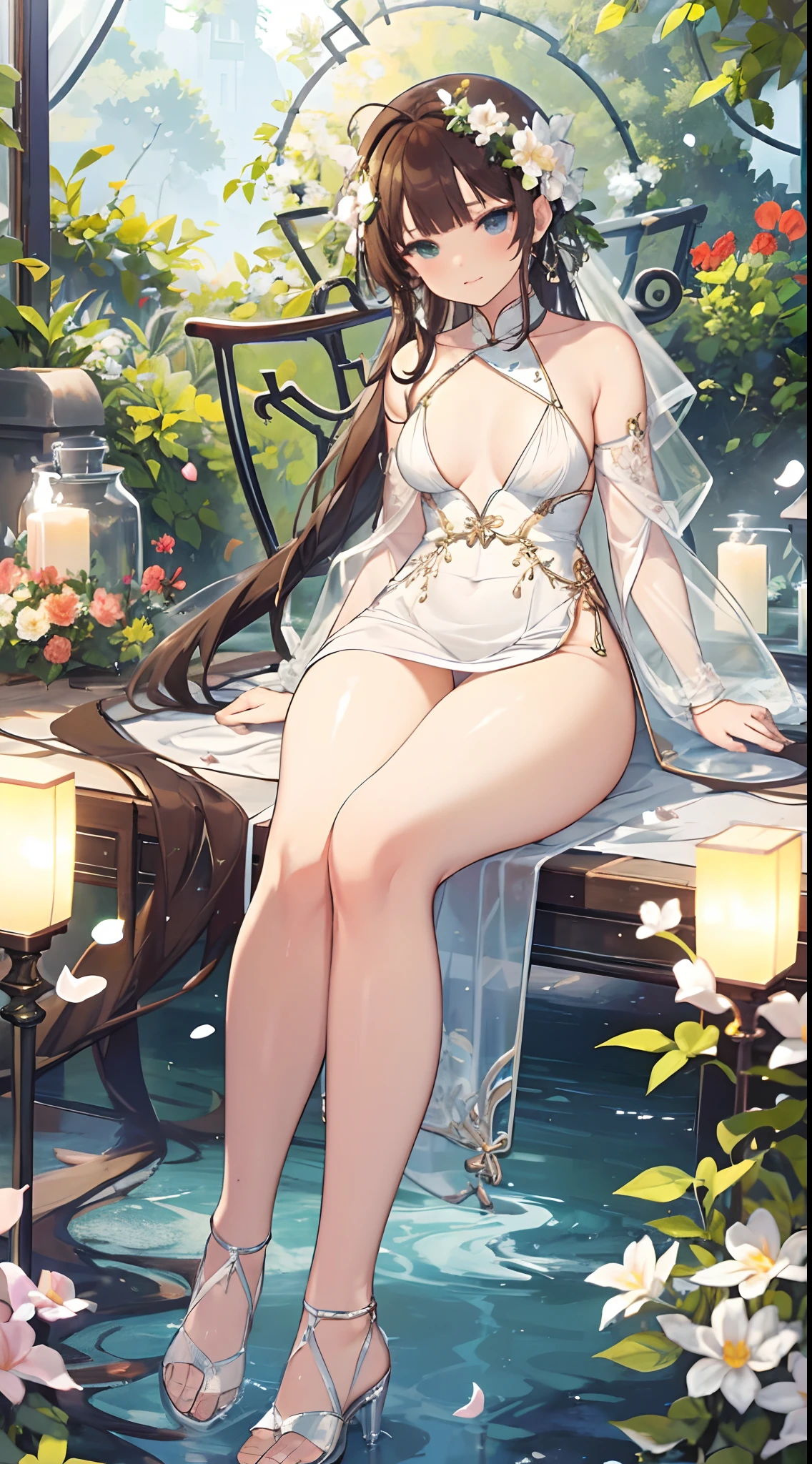 (light and airy, Dreams:1.2), Stick your huge ass out here、small tits、ahe face、barechested、Vaginal discharge、White liquid、Ether Garden, Detailed flowers, Glowing sunlight, serene ambiance, qipao dress, gentle wind, Soft colors, vibrant greenery, Peaceful tranquility, Surreal Beauty, Feminine elegance, Magical atmosphere, Stunning composition, exquisitedetails, Mesmerizing views, harmonious balance, Stunning brush strokes, enchanting elegance, romantic atmoshere, Whimsical element, ethereal glow, Radiant Joy, Delicate charm, Dreamy expression, surreal dream landscape, Calm tranquility, Seductive femininity, tranquil oasis, Breathtaking beauty, ethereal and quiet, Graceful movement, a captivating gaze, Transcendental emotions, Vivid dreams, Delicate beauty, enchanting charm, radiant light, Divine Inspiration, Dreamy vision, Seductive thighs, Vibrant colors, Sublime Harmony, Pure happiness