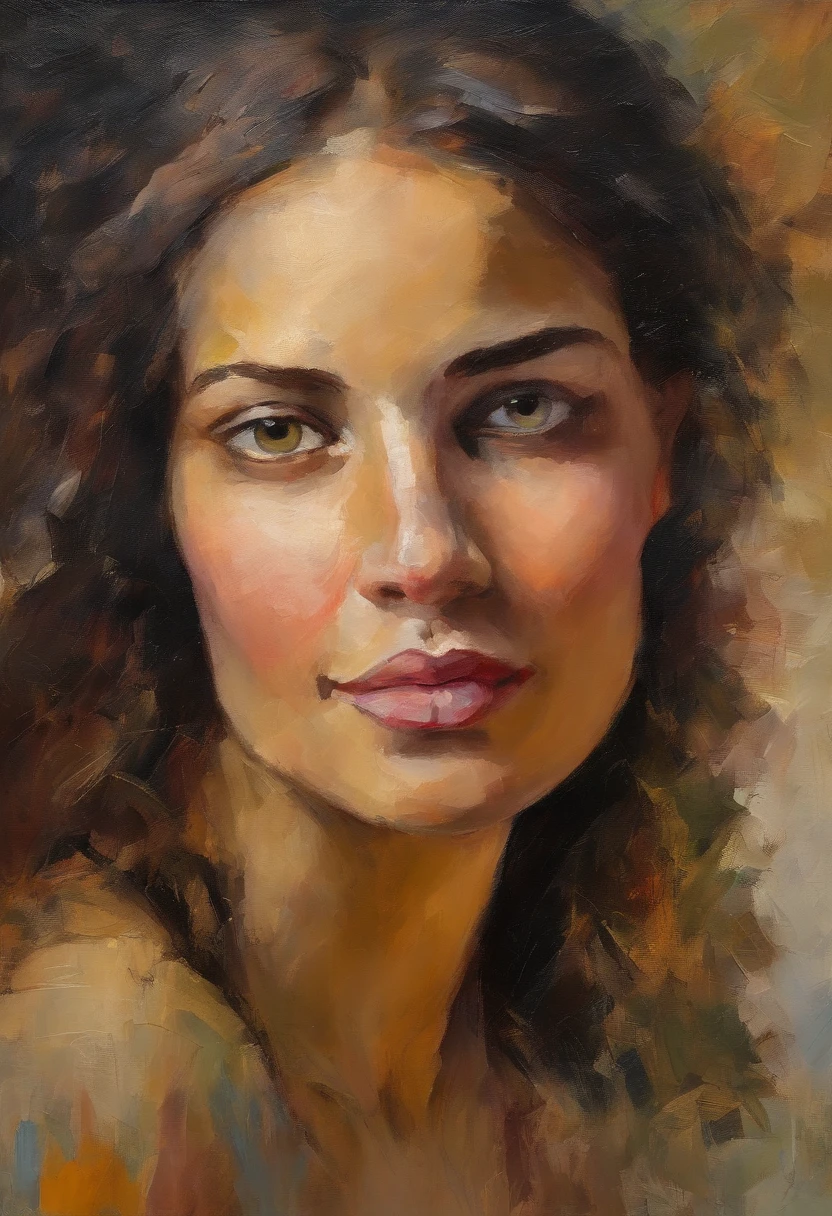 Menina de 20 anos, cor parda, Face with thin chin angled small harmonic, expressive black medium almond-shaped eyes, nariz pequeno, bochechas levemente rosada, cabelos longos castanho, Light clothes with Egyptian character