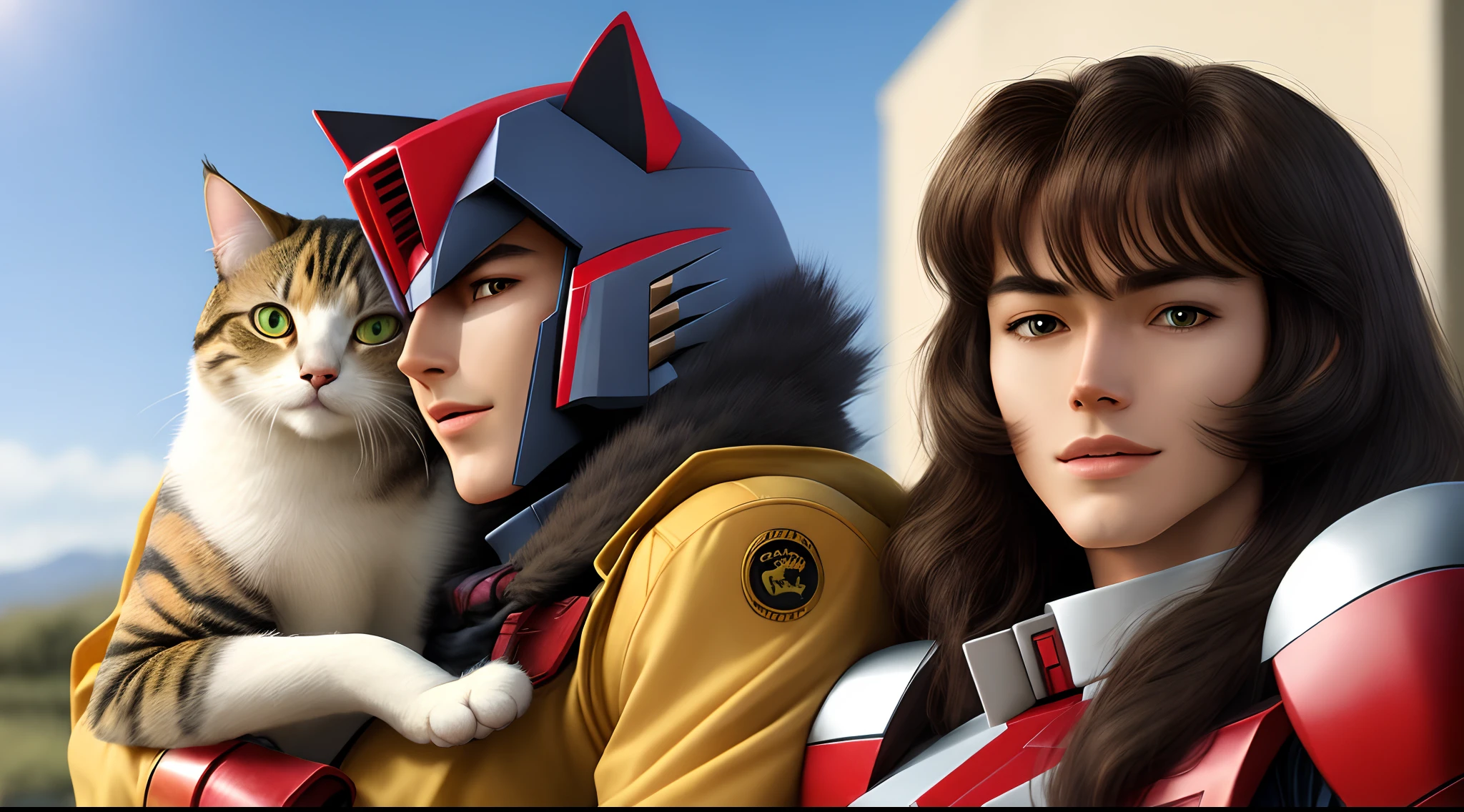Starscream from Transformers Generation 1 Show holding a cat
