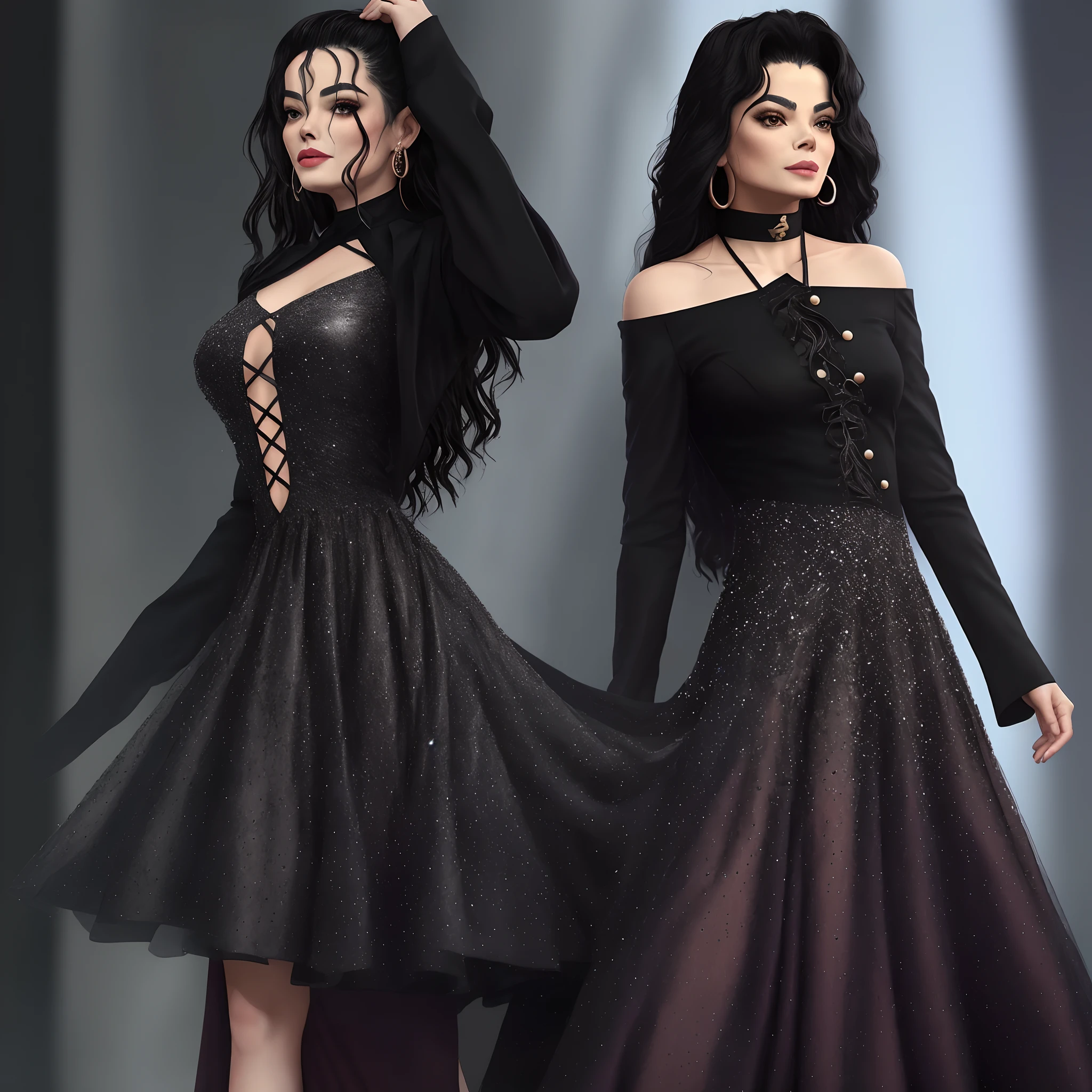 Crie uma imagem minha vestido de michael Jackson