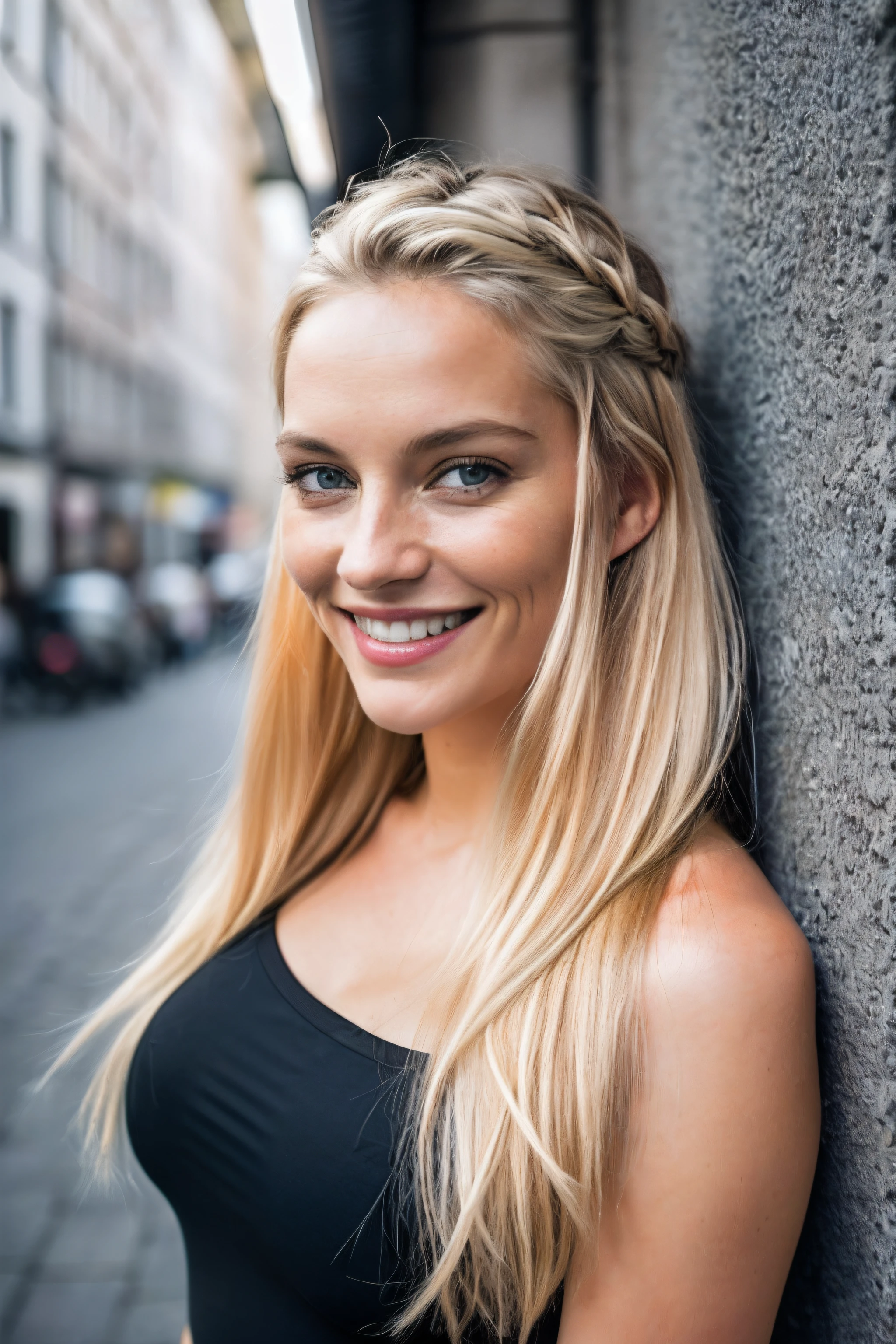 RAW uhd 24-year-old blonde full body image from head to toe, Natural blonde hair, Burgen, wellig, (Brown-eyed woman) on the street, Klarer Sternenhimmel, rides a bike,Natutal breasts_B, Der Hintergrund der Stadt, (Sommerkleid), (Ausschnitt), Detailliert (GeweBe!, Haar!, Helligkeit, FarBe!, Mangelhaftigkeiten:1.1), Hohe Detailgenauigkeit der hellen Augen, (Blick in die Kamera), Spiegelnde Beleuchtung, DSLR, ultra quality, Scharfer Fokus, scharf, depth of fields, Filmkorn, (zentriert), Polaroid SX-70, kristallklar, Die Mitte des Rahmens, niedliches Gesicht, laughs and shows his teeth, Scharfer Fokus, Laternenpfahl, Neonlichter, (schwach Beleuchtet), lowkey, in der Nacht, (Nachthimmel)