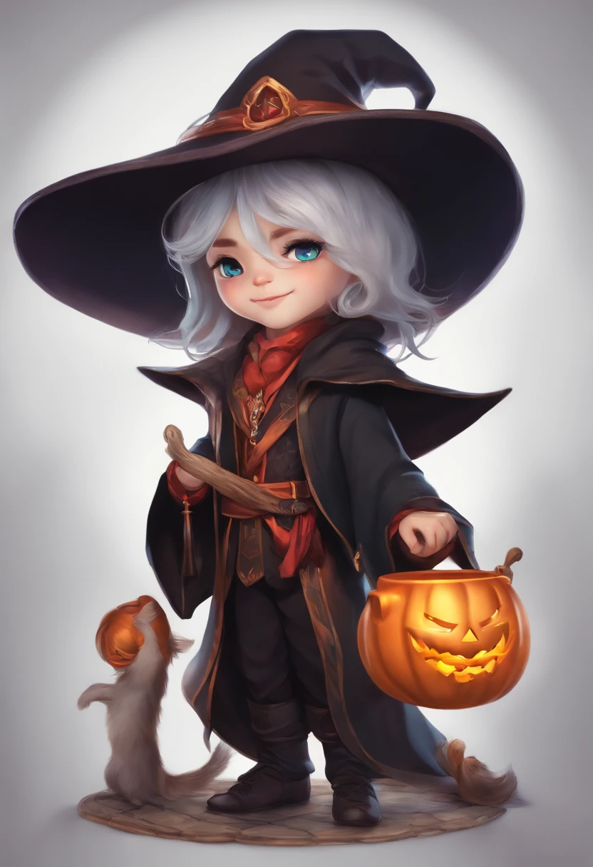 Masterpiece, best quality, chibi, wizard tea party, handsome male witch, beautiful witch, happy, vibrant, colorful