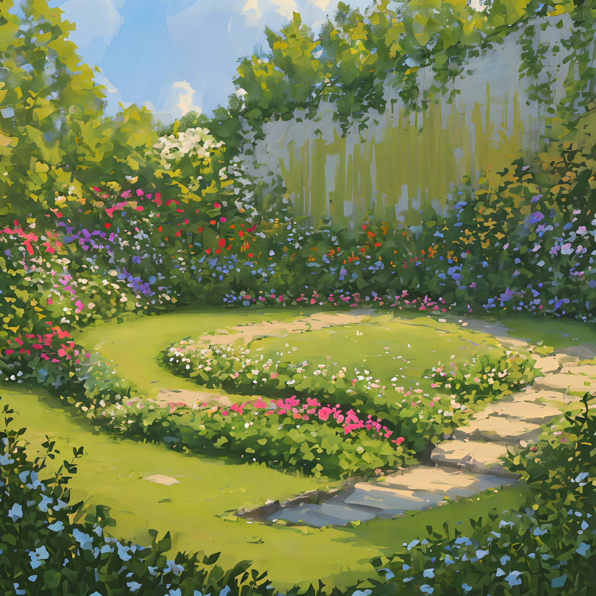 The Garden of Eden before the fall created by Yaweh God where his spritual family live and dwell with his earthly family.