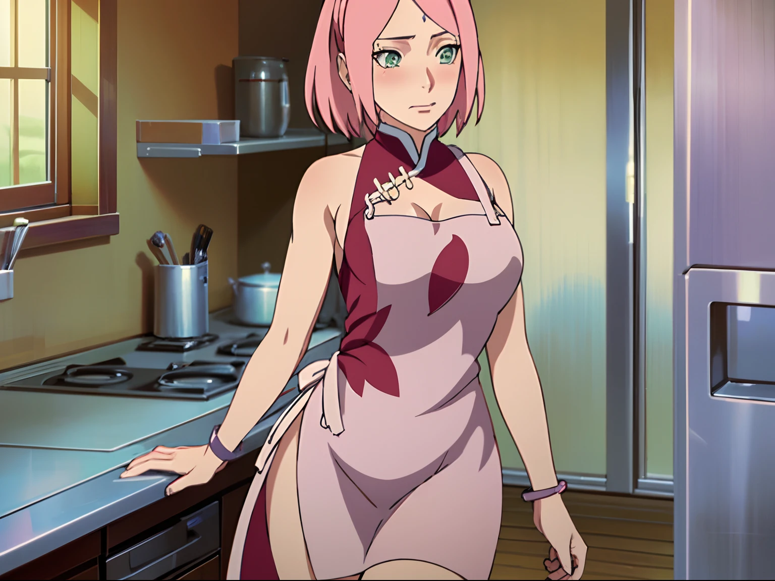 Sakura and ay fourth raikage having sex in bathroom ,standing sex ,milf ,big breast ,fat ass,2 characters ,black man , interracial 