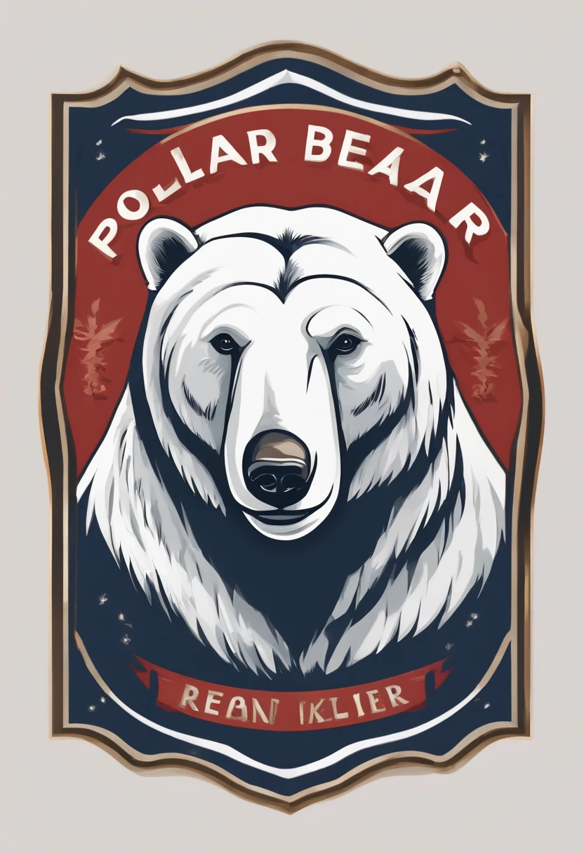 Menswear brand logo associated polar bear badge well-designed modern excellent quality Full HD 9K and natural lighting