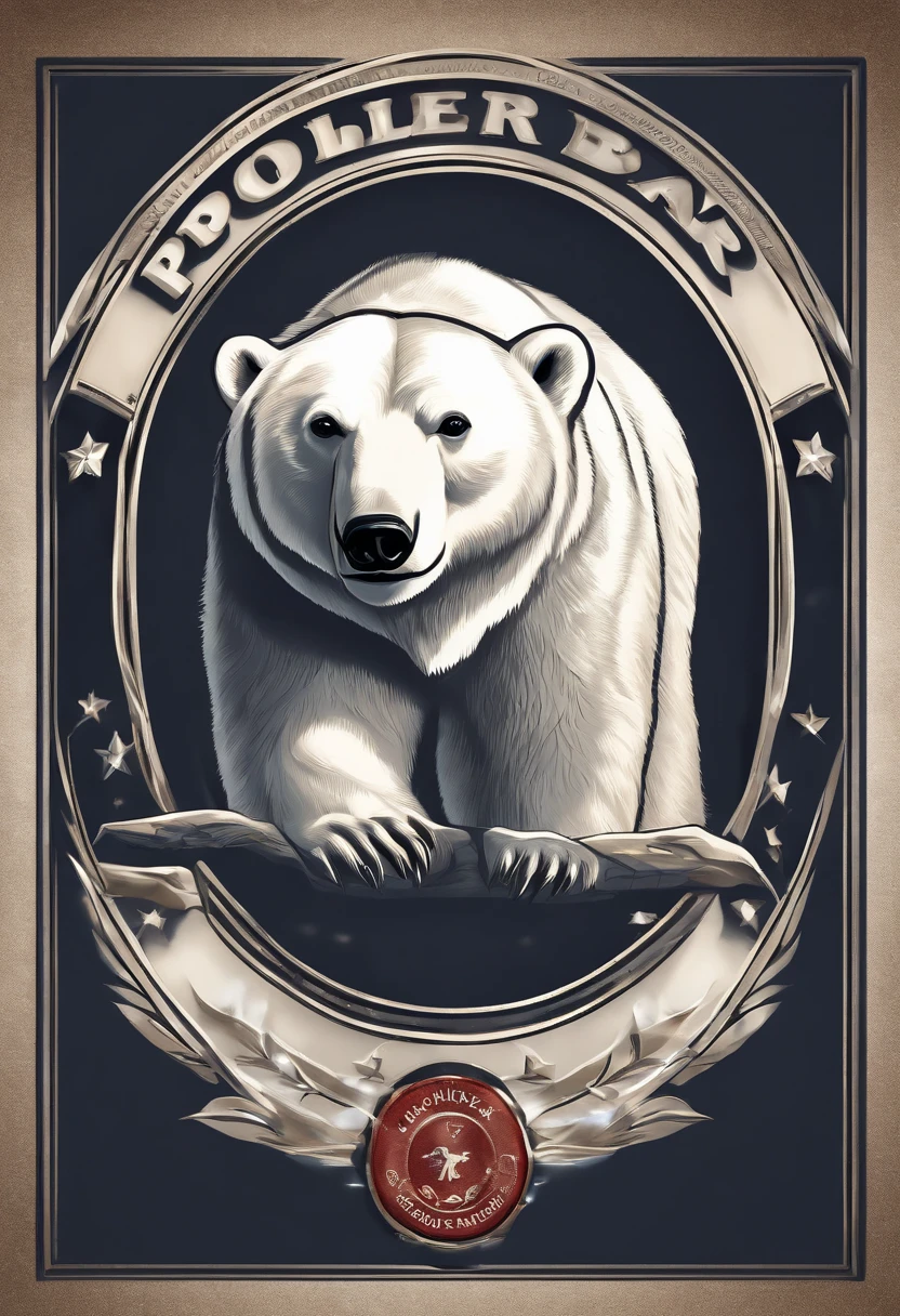 Menswear brand logo associated polar bear badge well-designed modern excellent quality Full HD 9K and natural lighting