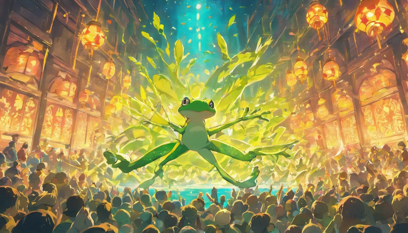 frogs、festivity、celebrating