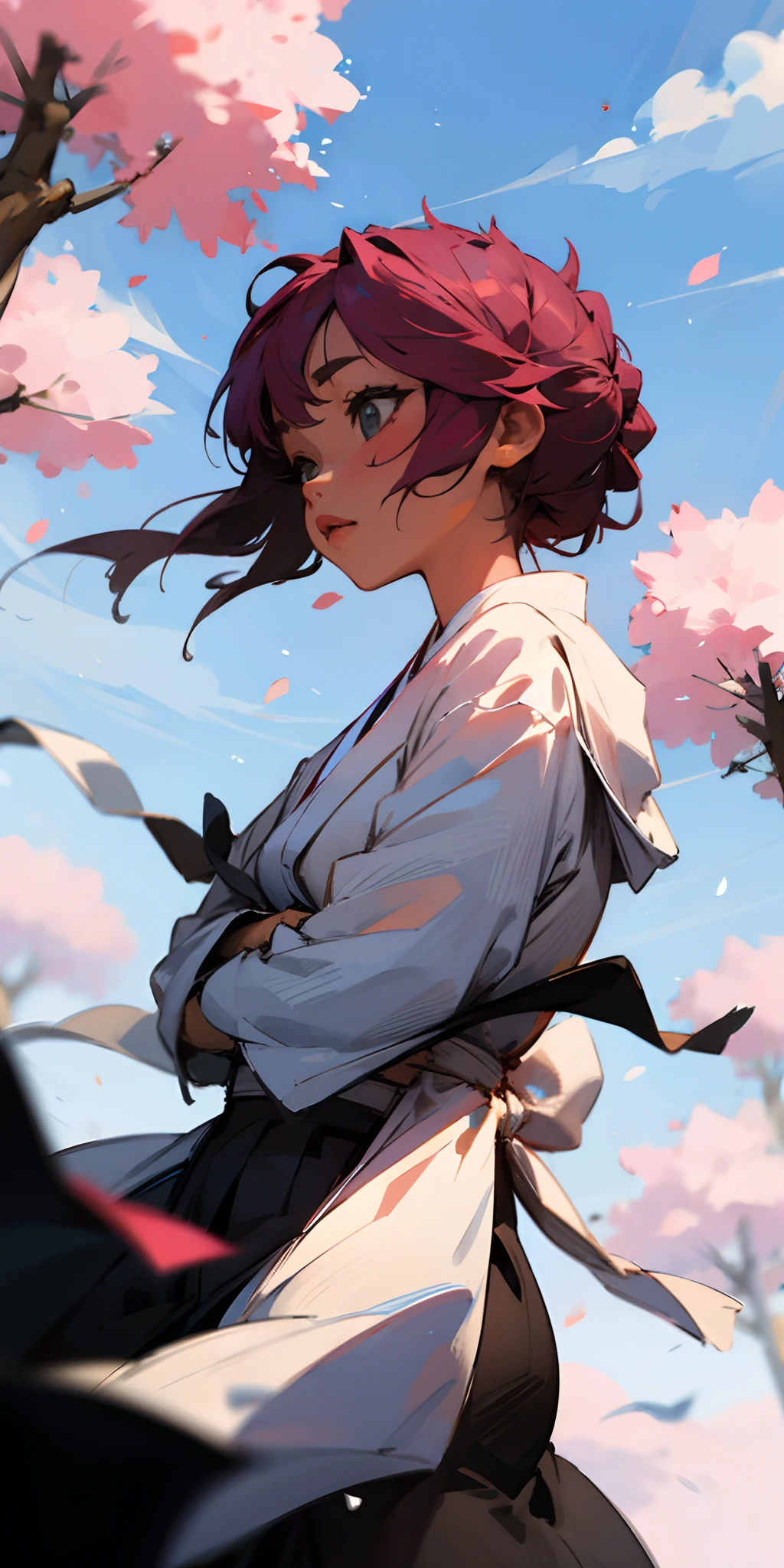 black anime girl sakura