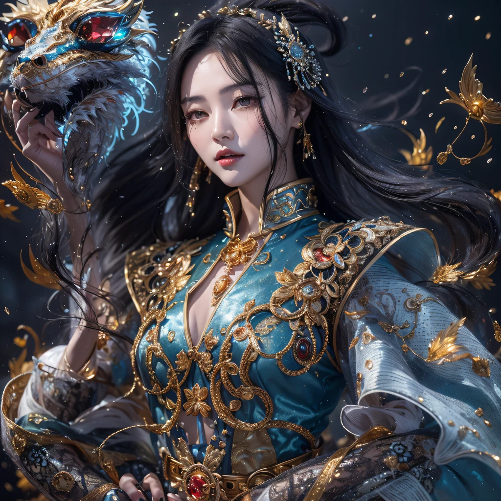 Fly the Nine-Tailed Light Blue Sky Division Flame Hairy Bear Star，Erotic，Torch Night Black Gold Orange Brocade Silk Snake Print Silk Pants，Rouge diamond tulle sheer lizard-patterned leggings，Fat Girl Space Flying in the Snow 1:900 miniatures，Front view，Pure transparency，Wear boxing gloves，Wear thick-rimmed reflective sunglasses with gold threads，Panorama ultra-wide angle，extremely happy，The texture of the real person is delicate，Strong visual impact，Hyper-detailing，Dream girl，Refined face，prettyeyes，Hair strands float in the air， Cherry model，Ouyang Xiaotong，crystal-clear，Good sense of perspective，Light and shadow effects，16K smooth，Surface reflected light，Flowing black hair，Water Goddess 32K，复杂，ellegance，highly  detailed，A majestic，Digital photography，Autumn cowboy shot，surrealism painting，Broken rubies，Beating magic，Entwined water magic，（tmasterpiece，Cinematic light，Fine beautiful eyes：1.2），hdr，Void 5 Energy Storm，(China 1 girl，Black eyes:1.5），Rouge skin，Glowing skin，(sitting on the stone：1.5），delicated face，Black color hair，Put on palatial gold armor，cropped shoulders，，short  skirt，Beautiful golden armor，Rained，big breasts beautiful，looking at viewert，Face away from the camera，tmasterpiece，Lateral face,Side portrait close-up