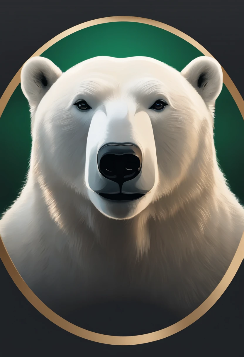 Logo brand logo,Related polar bears，sportrait，badges，Minimalist design，Starbucks style icon，Well designed，Modern excellent quality Full HD 9K and natural lighting