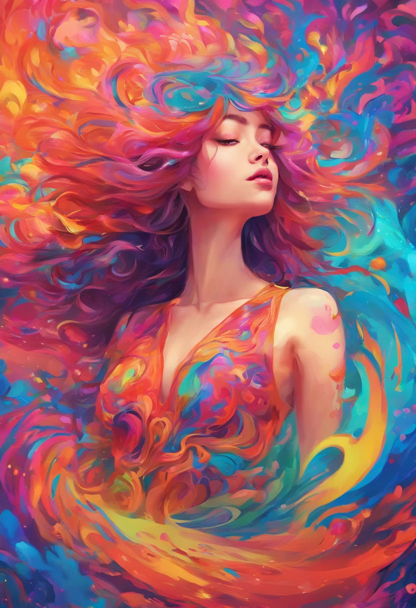 ((top-quality, 8K)), (Realistic), (Face Focus: 1.1), (color full: 1.3), Kawaii Girl, Hair fluttering in the wind, Facing to the side, (nudde: 1.1)、D Cup Breasts、