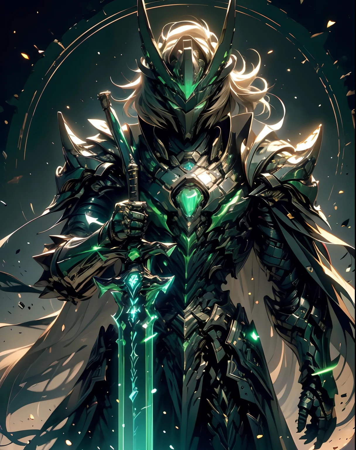 Super realistic, hyper realistic, super detailed, (cybersamurai, 1boy, ((solo)), holding green weapon, wearing black armor and mask, cape, glowing beautiful green eyes, glow:1.3) (glowing simple black background:1.25),  masterpiece, best quality, wide-angle Hyperdetailed, masterpiece, best quality, 8k, natural lighting, soft lighting, sunlight, HDR (High Dynamic Range), Maximum Clarity And Sharpness, Multi-Layered Textures, masterpiece, best quality, wide-angle Hyperdetailed, masterpiece, best quality, 8k, natural lighting, soft lighting, sunlight, HDR (High Dynamic Range), Maximum Clarity And Sharpness, Multi-Layered Textures, masterpiece, best quality, wide-angle Hyperdetailed, masterpiece, best quality, 8k, natural lighting, soft lighting, sunlight, HDR (High Dynamic Range), Maximum Clarity And Sharpness, Multi-Layered Textures, masterpiece, best quality, wide-angle Hyperdetailed, masterpiece, best quality, 8k, natural lighting, soft lighting, sunlight, HDR (High Dynamic Range), Maximum Clarity And Sharpness, Multi-Layered Textures, masterpiece, best quality, wide-angle Hyperdetailed, masterpiece, best quality, 8k, natural lighting, soft lighting, sunlight, HDR (High Dynamic Range), Maximum Clarity And Sharpness, Multi-Layered Textures, masterpiece, best quality, wide-angle Hyperdetailed, masterpiece, best quality, 8k, natural lighting, soft lighting, sunlight, HDR (High Dynamic Range), Maximum Clarity And Sharpness, Multi-Layered Textures, masterpiece, best quality, wide-angle Hyperdetailed, masterpiece, best quality, 8k, natural lighting, soft lighting, sunlight, HDR (High Dynamic Range), Maximum Clarity And Sharpness, Multi-Layered Textures, masterpiece, best quality, wide-angle Hyperdetailed, masterpiece, best quality, 8k, natural lighting, soft lighting, sunlight, HDR (High Dynamic Range), Maximum Clarity And Sharpness, Multi-Layered Textures, masterpiece, best quality, wide-angle Hyperdetailed, masterpiece, best quality, 8k, natural lighting, soft lighting,