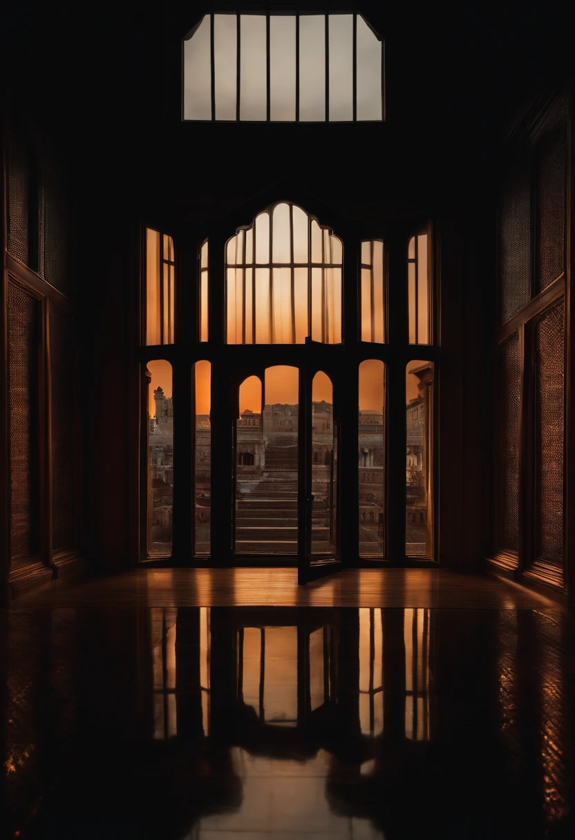 The image of a black background with a small window in the center that is bright represents a decision made in silence