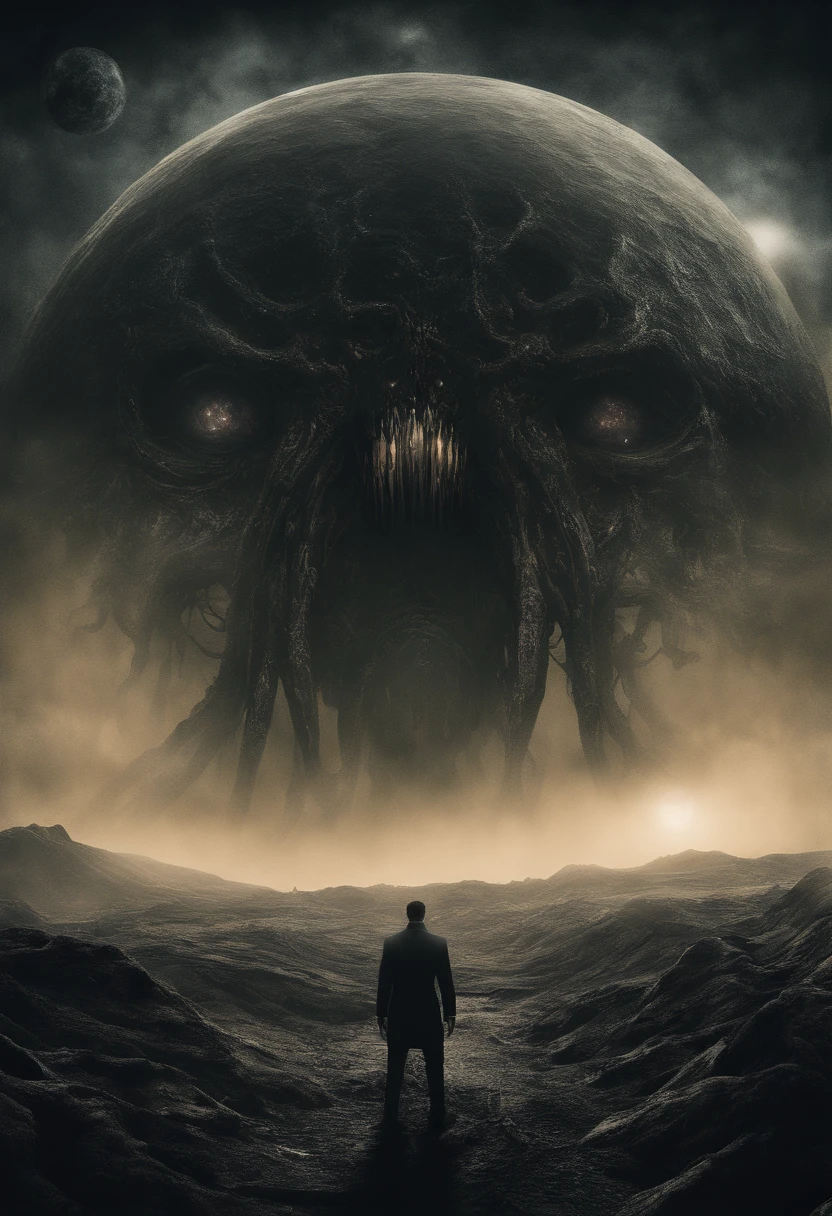 There is a planet in the middle, Tentacles of the universe, Lovecraft inspiration, Lovecraft's Cosmic Fear, Lovecraft's Hellscape, Fantasy and space horror films, Lovecraft-inspired atmosphere, lovecraftian, Planet in open space, No people