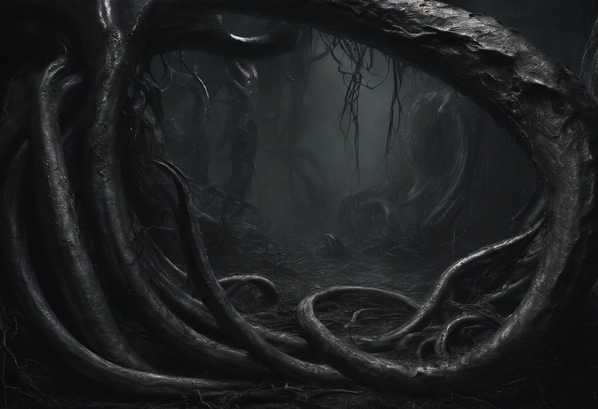 ((Best quality, 8K, Masterpiece: 1.4)),((Amazing detail: 1.3)),((illustration: 1.2)),((high resolution: 1.1)),Creepy, Horror, Worms, Dark style, Dark fantasy,Tentacle, Flesh-colored, Realistic, Dark atmosphere, Chiaroscuro, filmgrain, peristaltic,