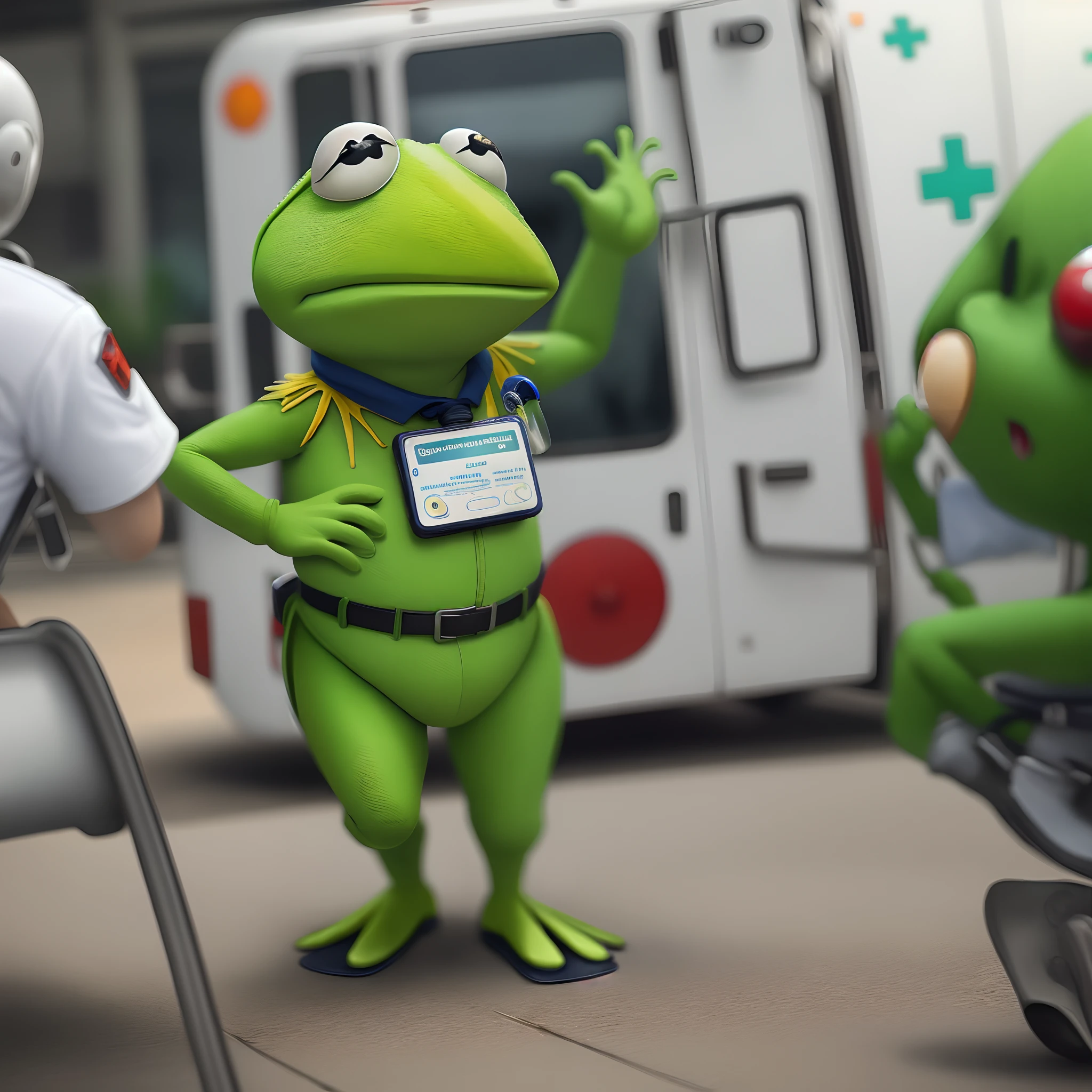 Kermit the frog as a paramedic