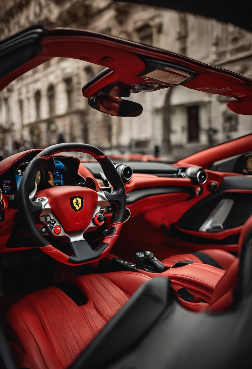 Eu dentro de uma Ferrari